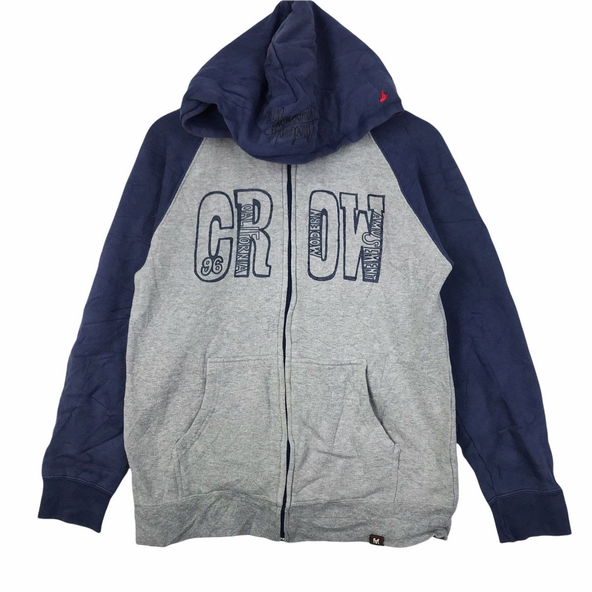 Vtg 1996 THE CROW Movie Modern Amusement Blue Hoodie Sweater