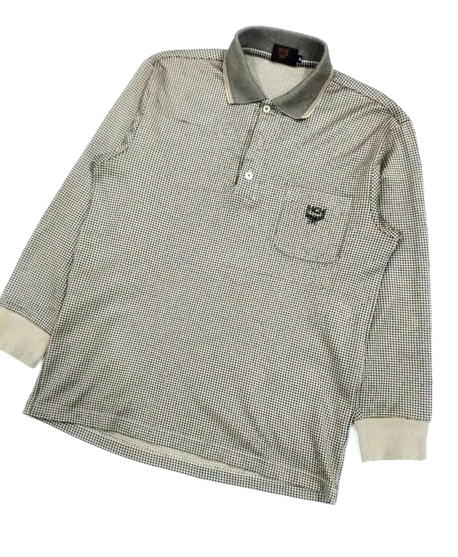 Designer × MCM RARE! VTG MCM LEGERE L/SLEEVE POLO SHIRT Size US M / EU 48-50 / 2 - 3 Thumbnail