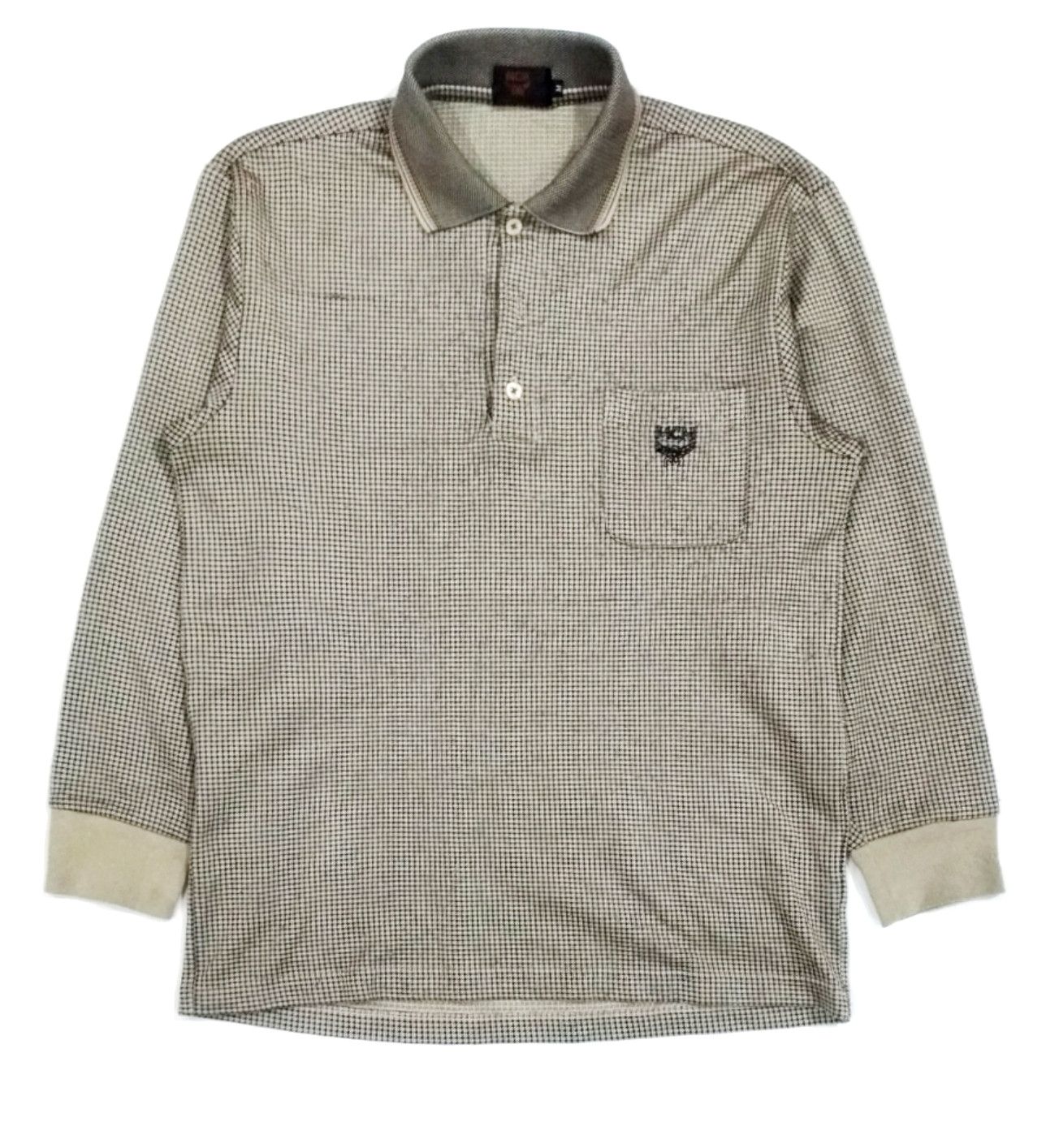 Designer × MCM RARE! VTG MCM LEGERE L/SLEEVE POLO SHIRT Size US M / EU 48-50 / 2 - 1 Thumbnail