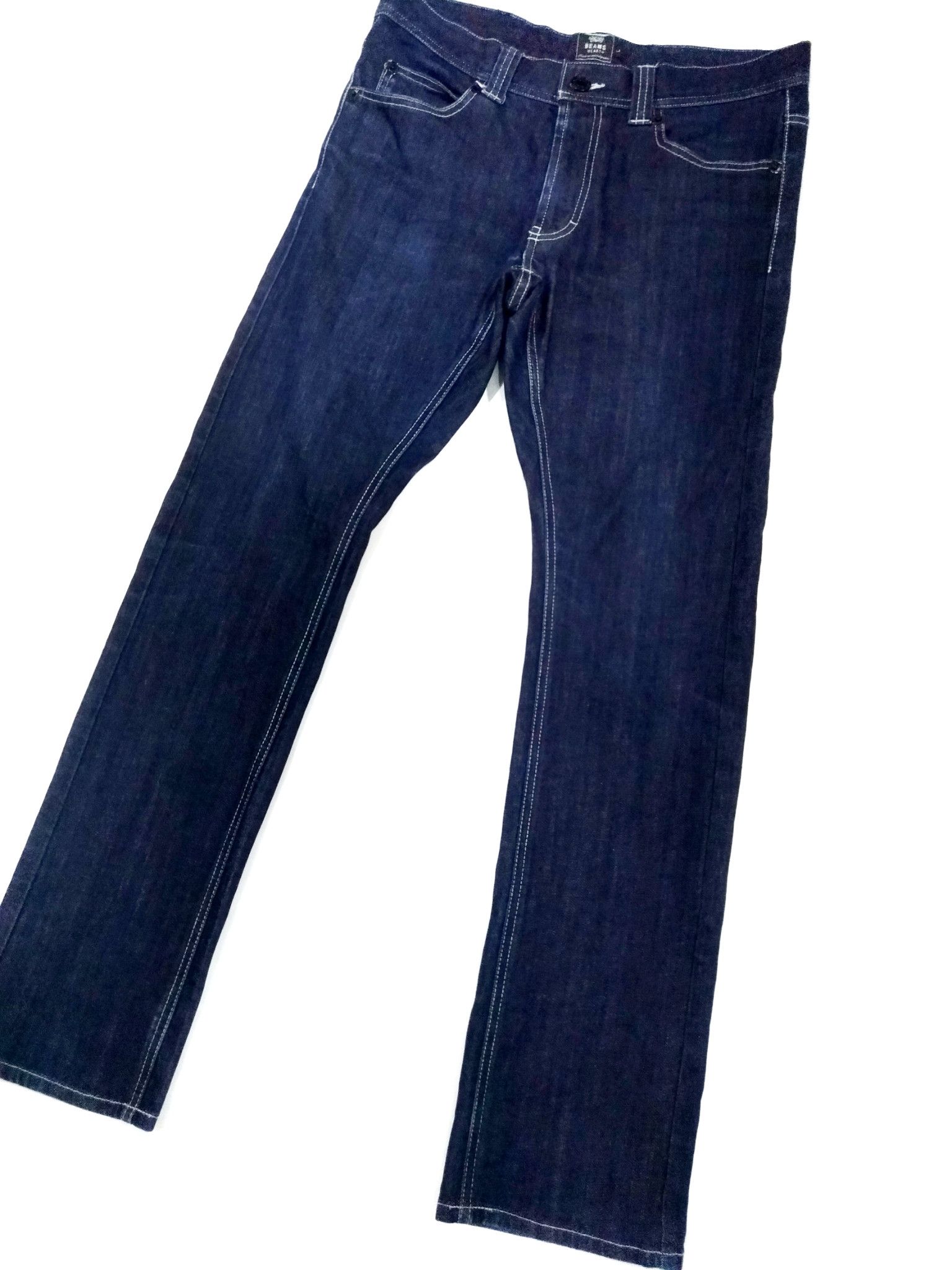 Beams Plus × Designer × Japanese Brand RARE! BEAMS HEART SKINNY DENIM Size US 33 - 3 Thumbnail