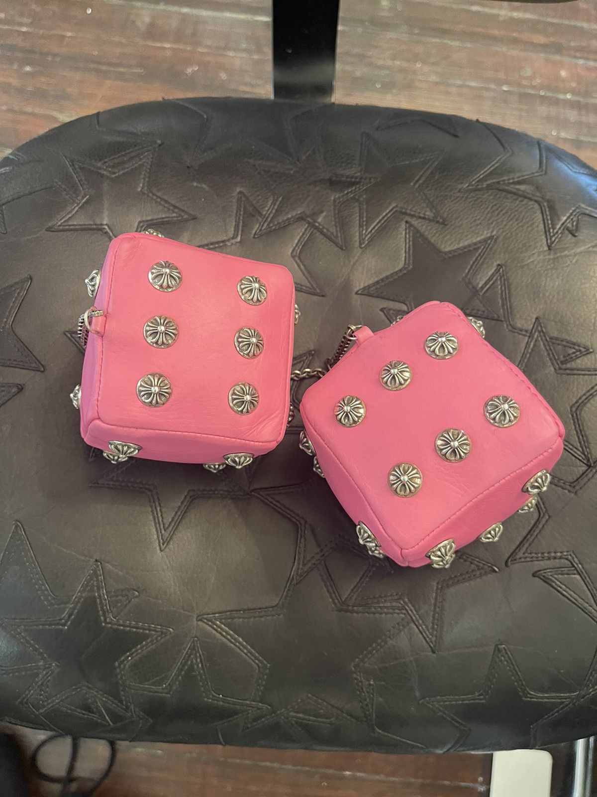 Chrome Hearts Chrome Hearts XL Custom Dashboard DICE Leather Silver Size ONE SIZE - 16 Thumbnail