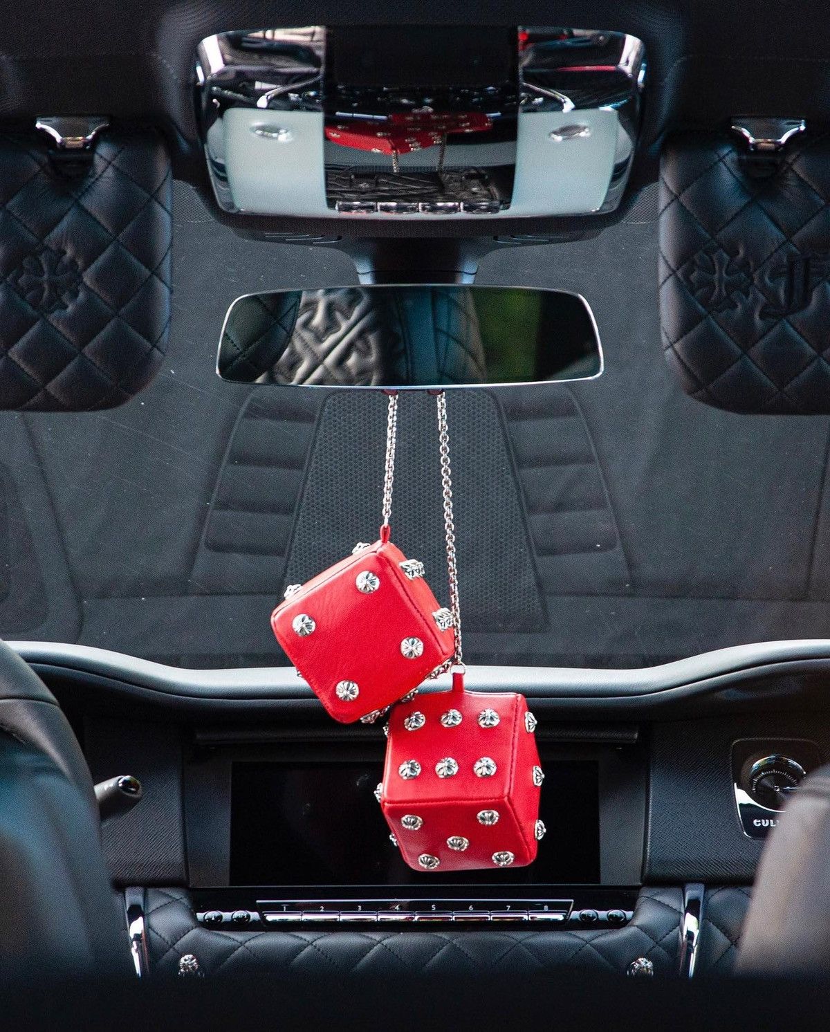 Chrome Hearts Chrome Hearts XL Custom Dashboard DICE Leather Silver Size ONE SIZE - 3 Thumbnail