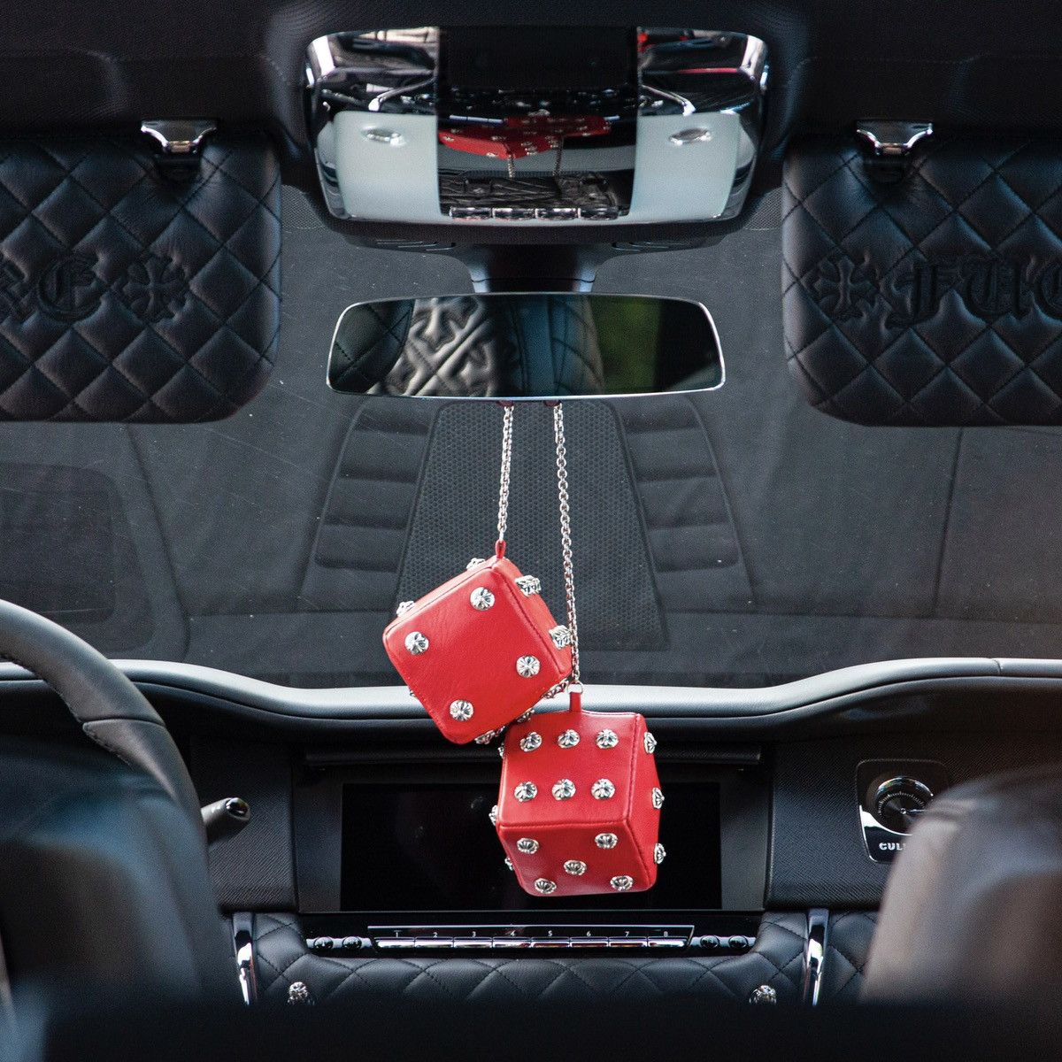 Chrome Hearts Chrome Hearts XL Custom Dashboard DICE Leather Silver Size ONE SIZE - 21 Thumbnail