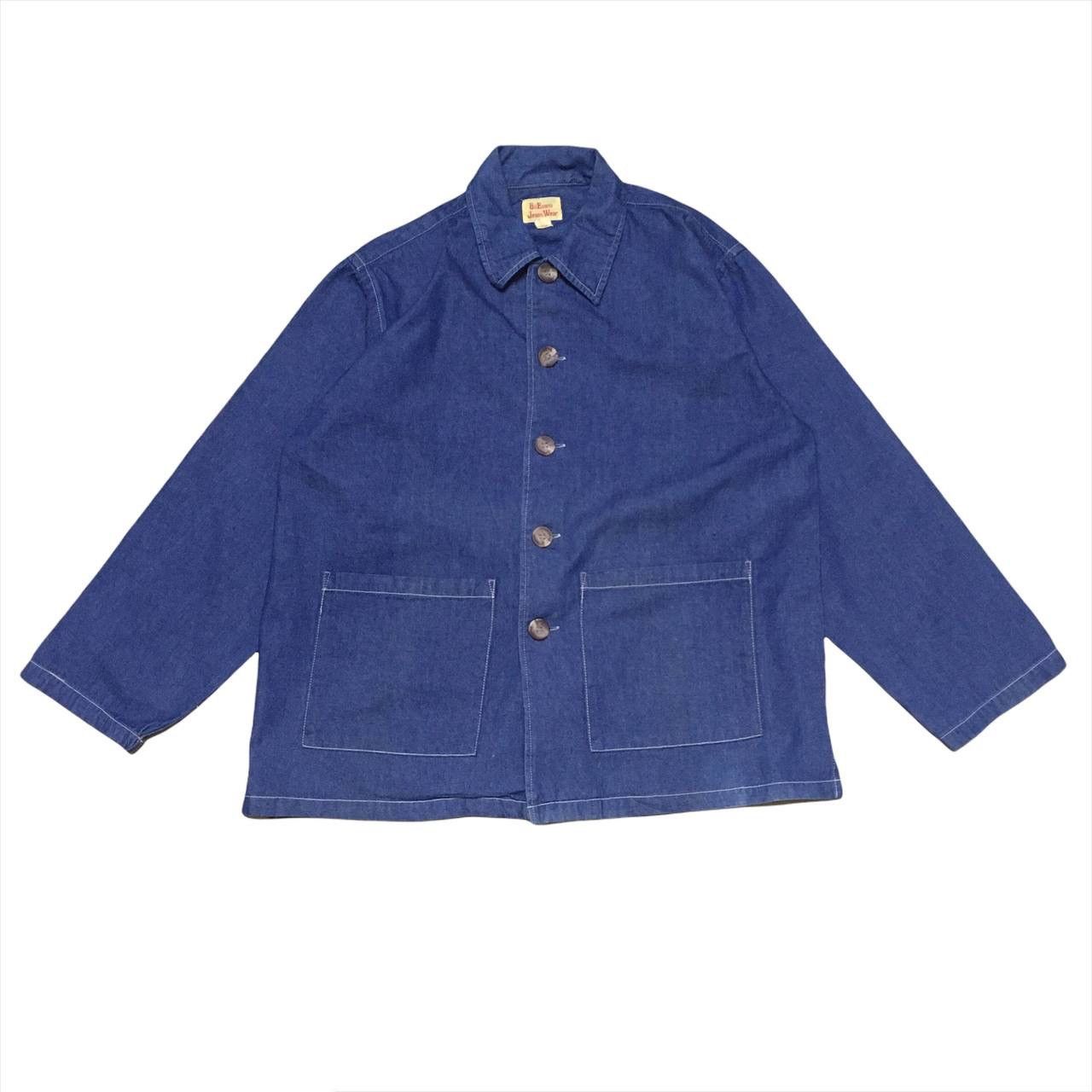 Japanese Brand Vintage Work Wear Denim Chore Jacket Style Size US L / EU 52-54 / 3 - 1 Thumbnail