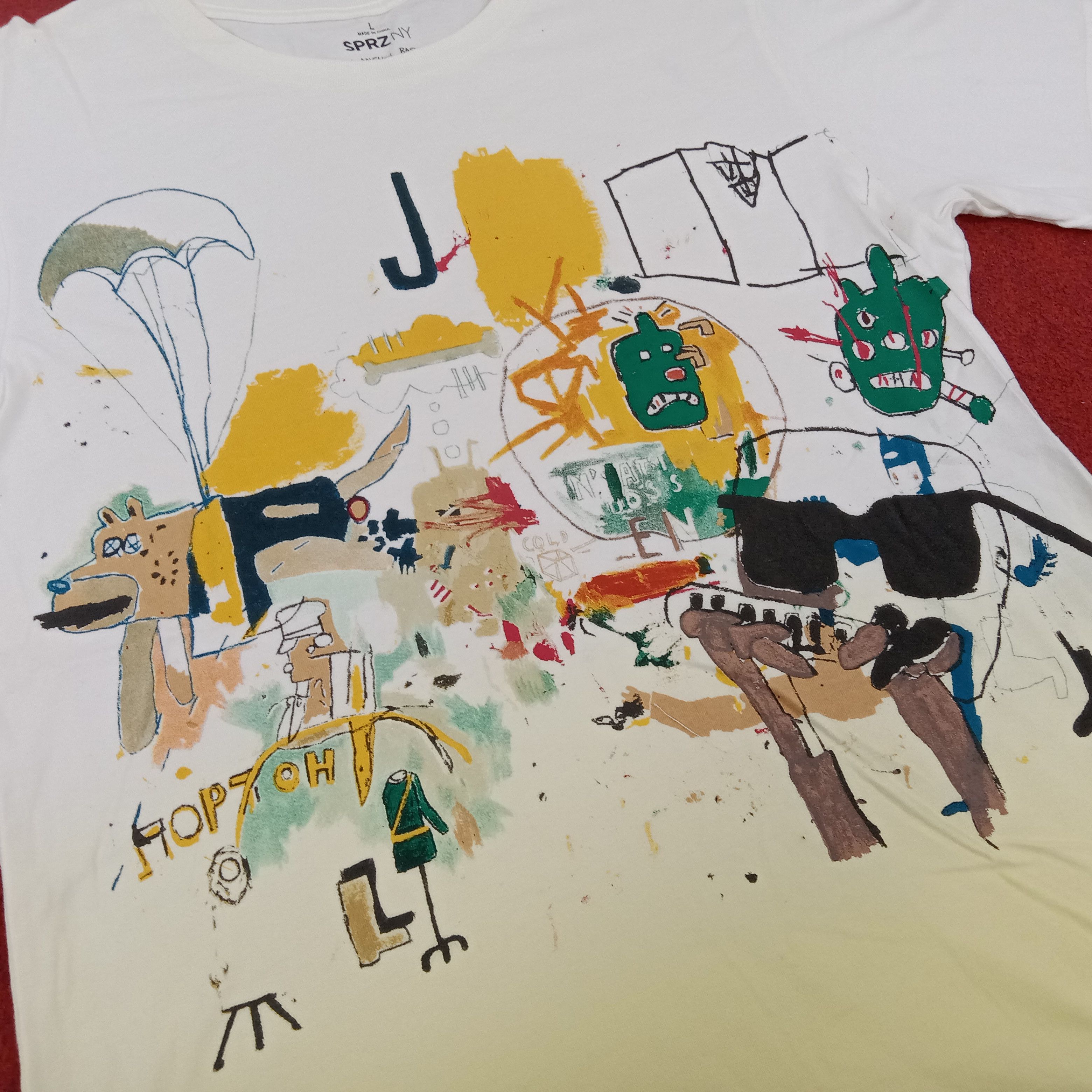 Japanese Brand Jean Michel Basquiat x Japanese Brand Streetwear Tshirt Size US L / EU 52-54 / 3 - 2 Thumbnail