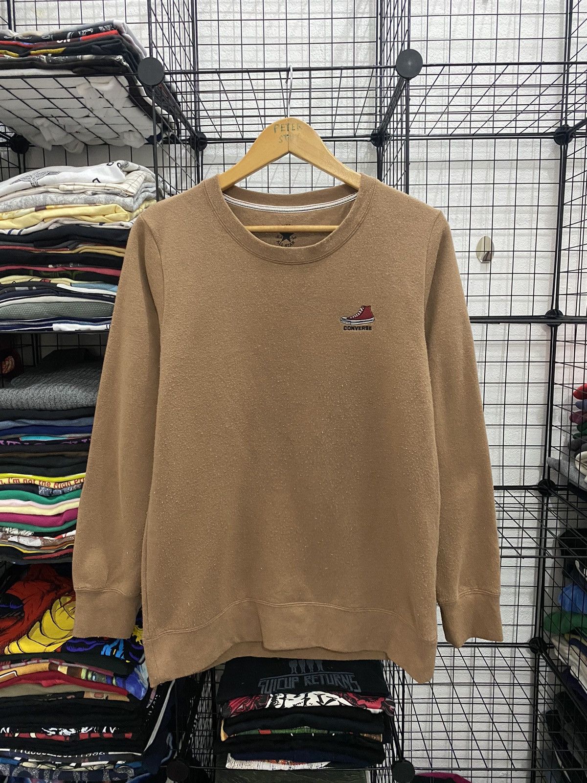 image of Converse Small Logo Sweater in Faw, Men's