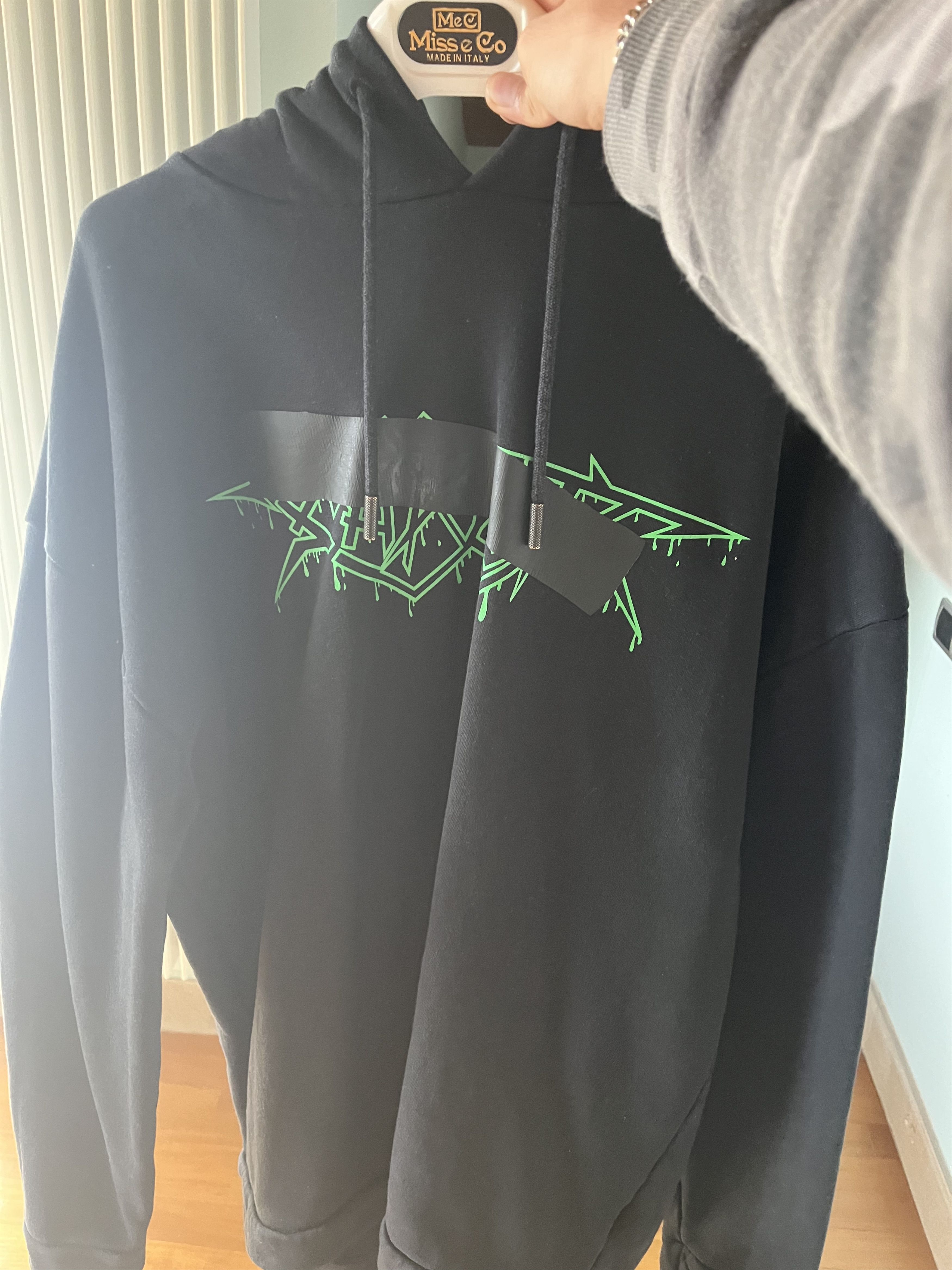 Image of Off White Send Offersoff-White "rock Mirror" Hoodie in Black, Men's (Size Small)