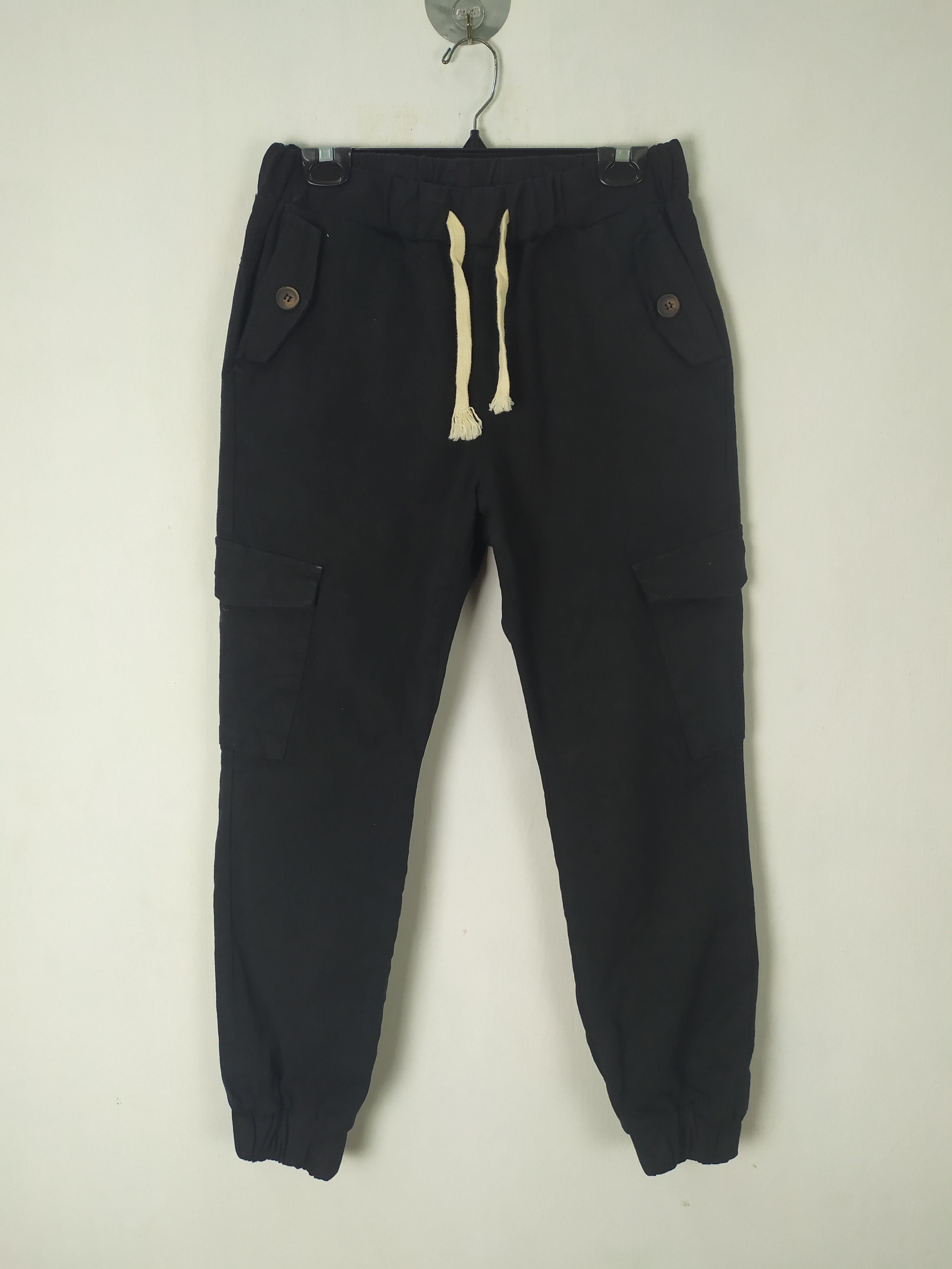 Japanese Brand VINTAGE DYCLEZ BLACK CARGO EASY PANTS Size US 29 - 1 Thumbnail