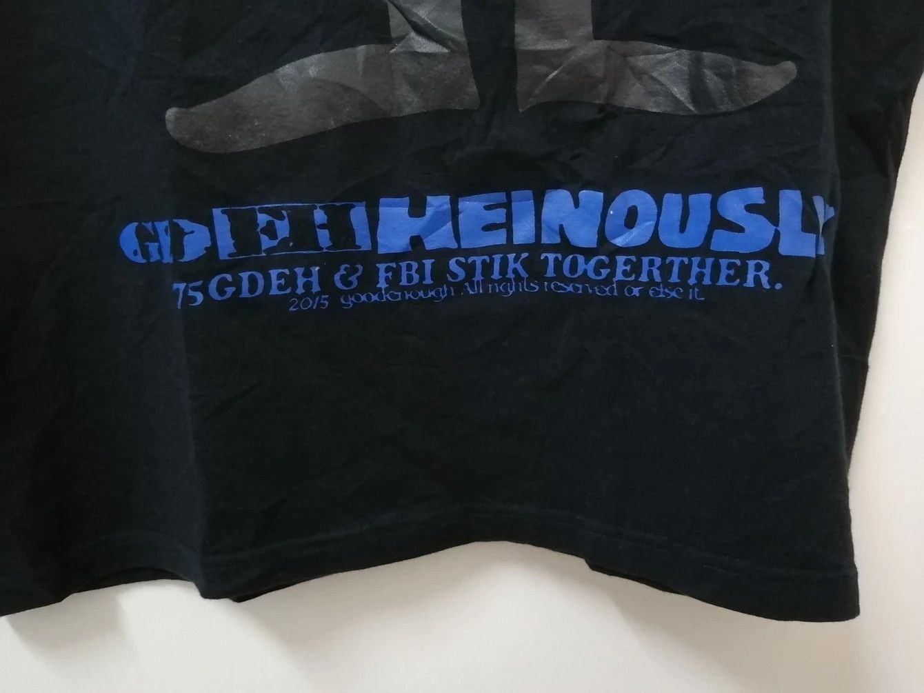 Good Enough Vintage GDEH HEINOUSLY Fbi Stik Goodenough Black Tee Size US M / EU 48-50 / 2 - 4 Thumbnail