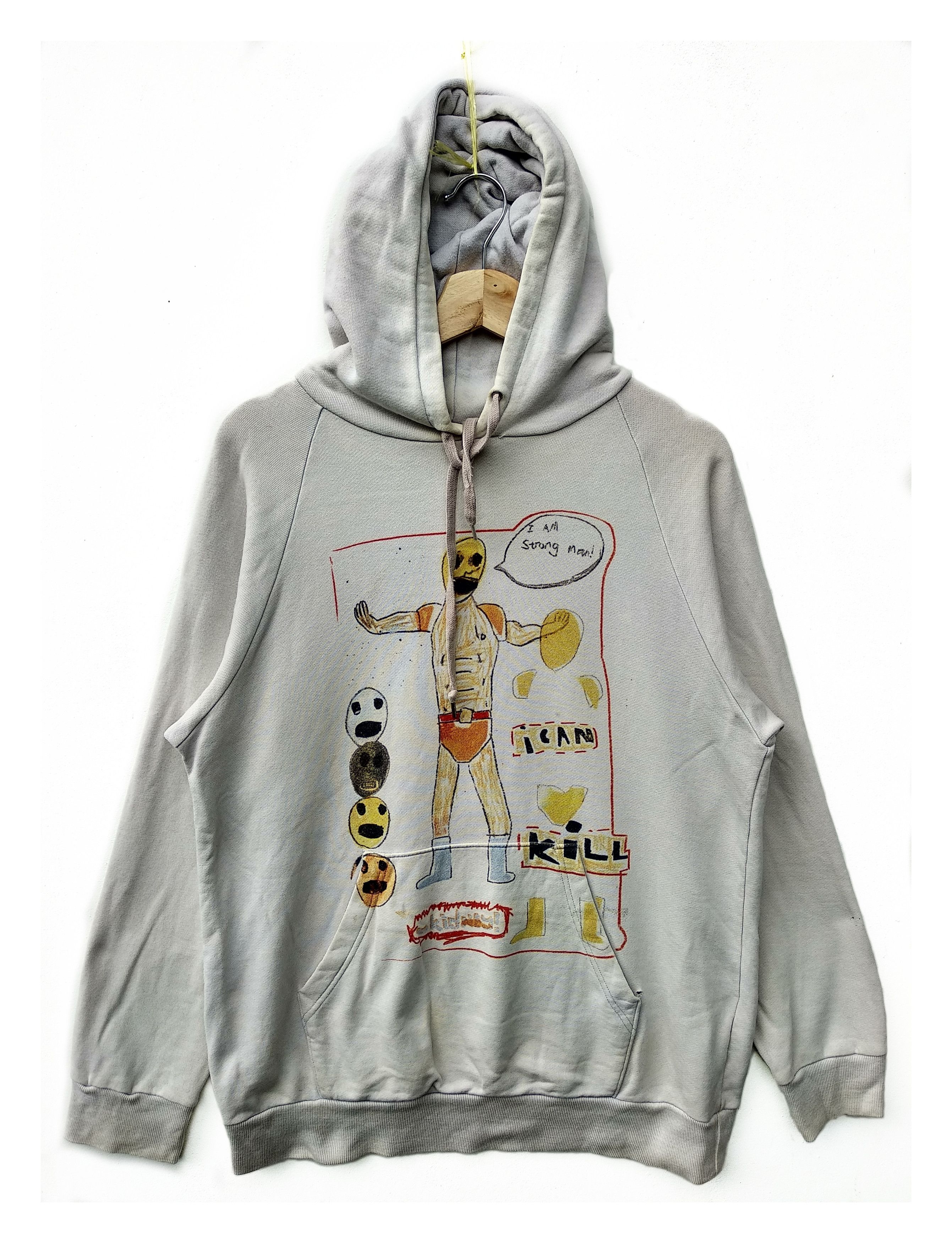 image of Band Tees x Good Music Merchandise Vintage Ozone Rocks Distressed Hoodie/size M in Cream (Size Medi