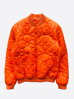 Louis Vuitton Monogram Bandana Windbreaker Orange. Size 48