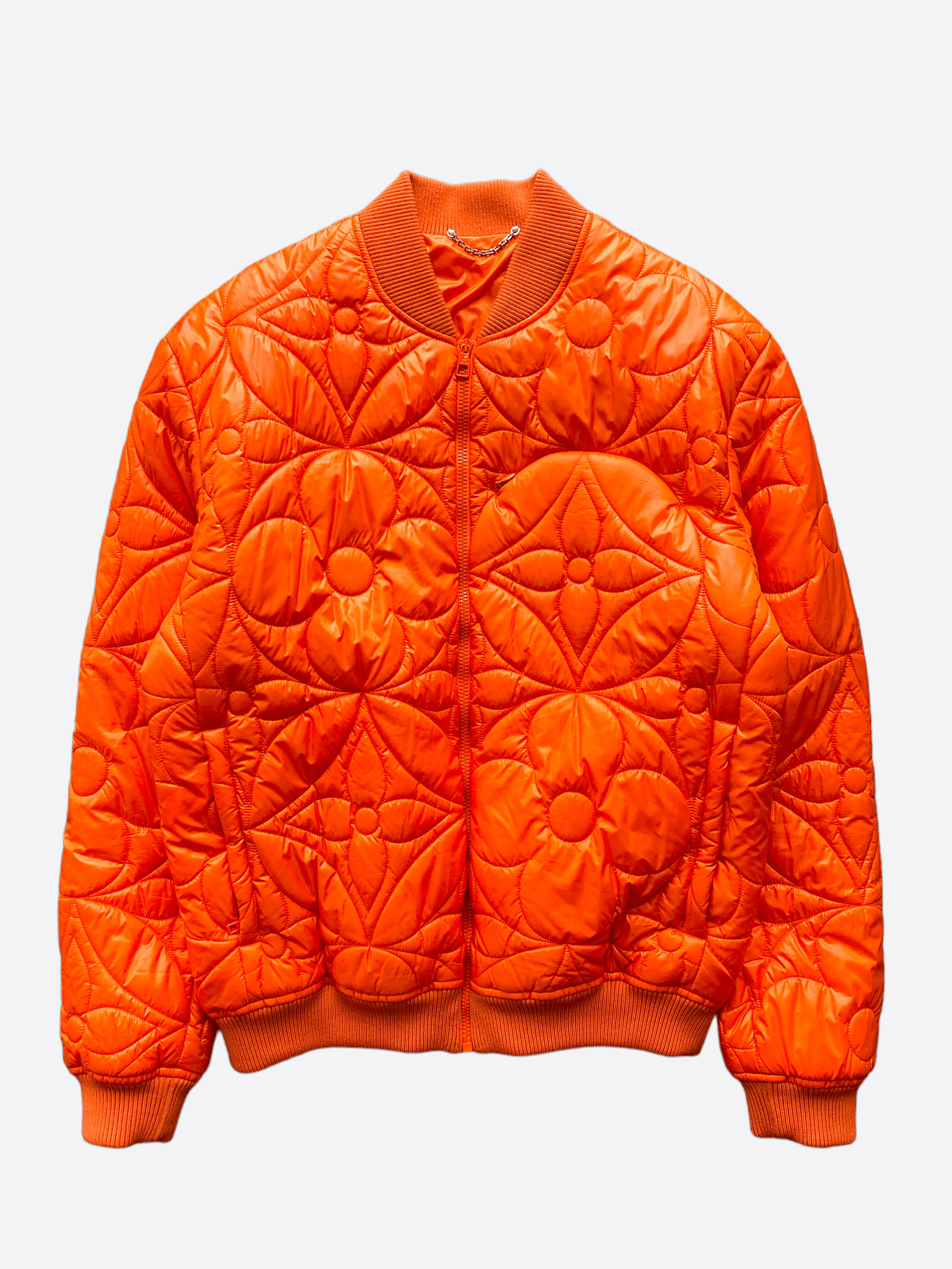 image of Louis Vuitton Orange Monogram Bomber Jacket, Men's (Size XL)