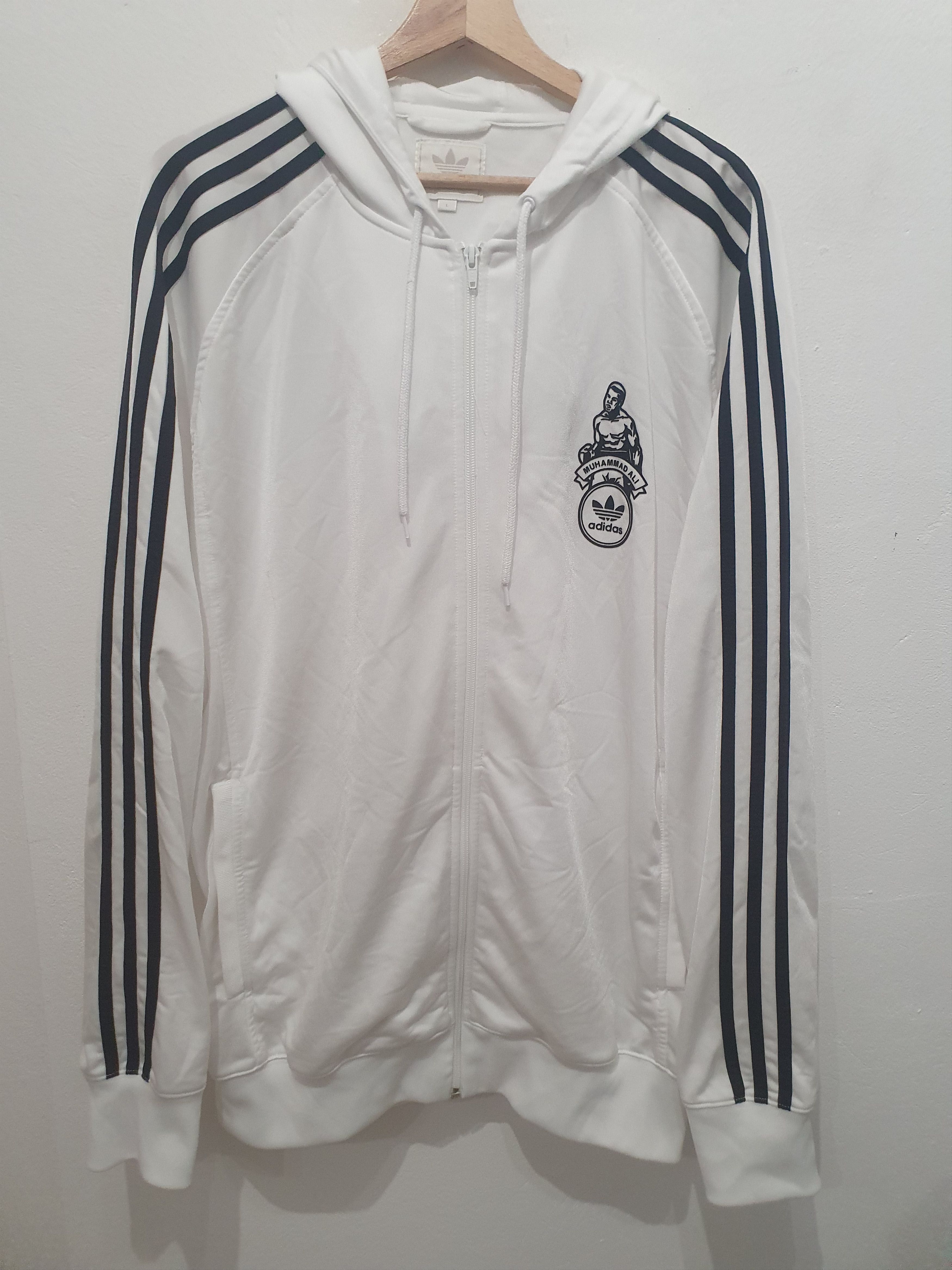 MUHAMMAD ALI ADIDAS SIZE L ZIP HOODIE BOXING