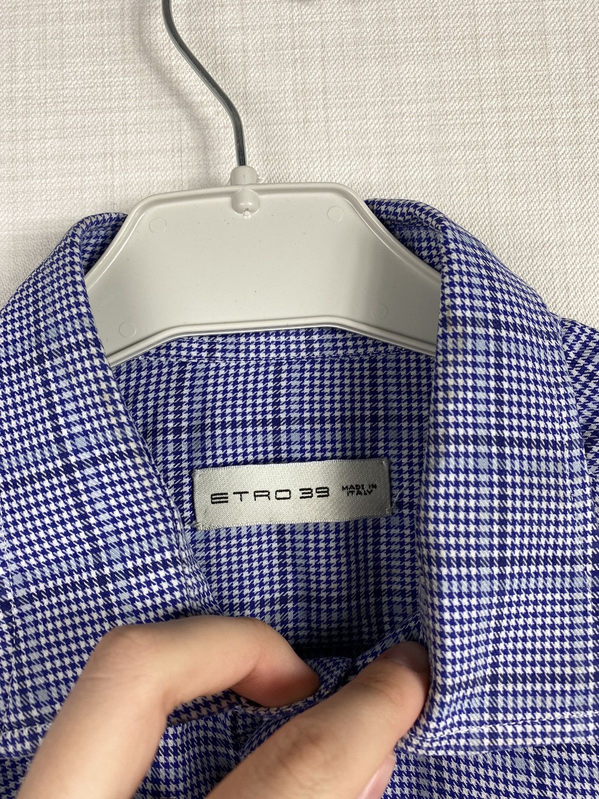 Etro Etro 39 check logo button up classic long sleeve vintage Size US L / EU 52-54 / 3 - 4 Thumbnail