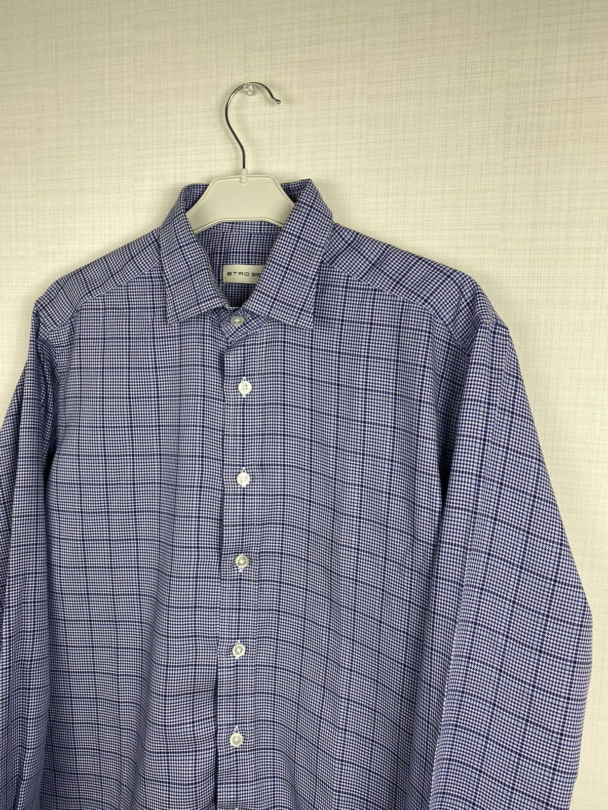 Etro Etro 39 check logo button up classic long sleeve vintage Size US L / EU 52-54 / 3 - 2 Thumbnail