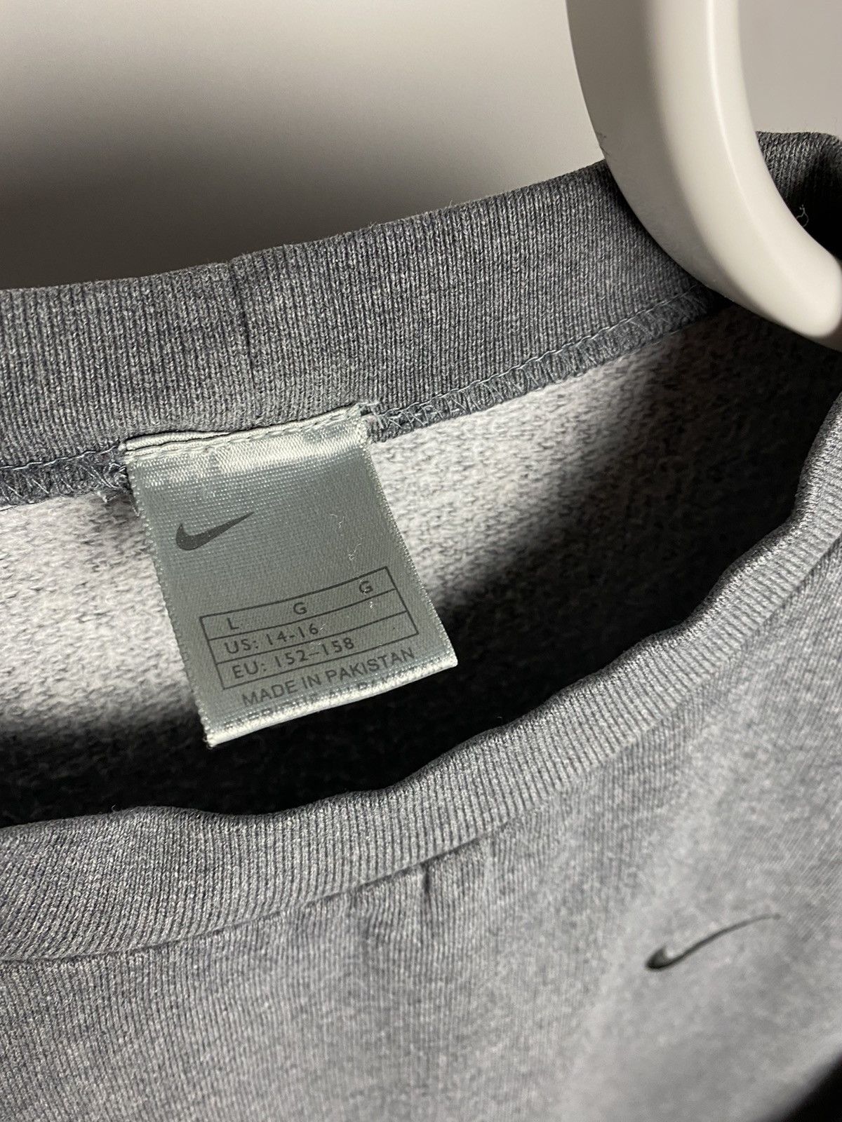 Nike × Vintage Nike vintage small swoosh sweatshirt dark grey Size US S / EU 44-46 / 1 - 3 Thumbnail