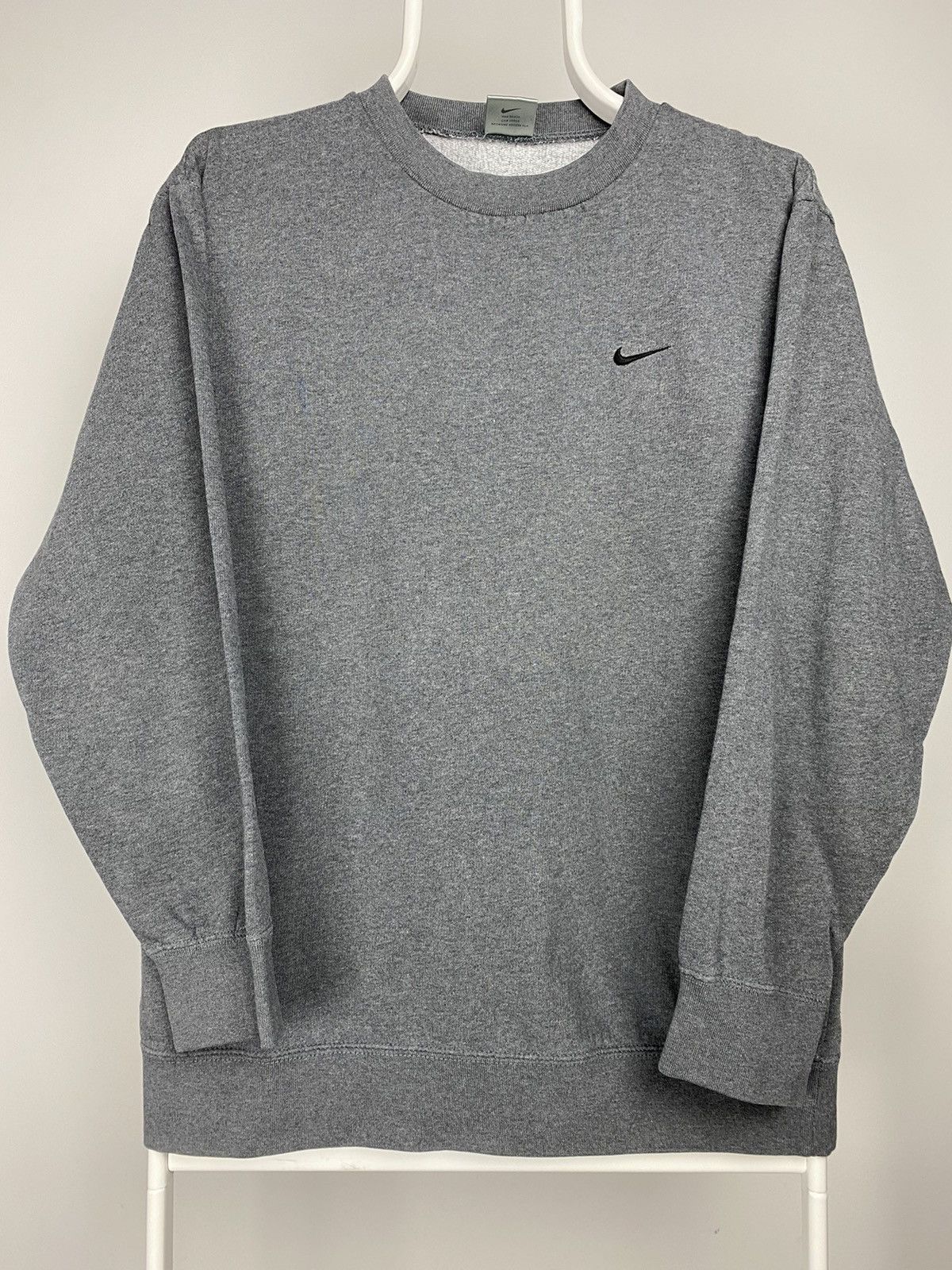 Nike × Vintage Nike vintage small swoosh sweatshirt dark grey Size US S / EU 44-46 / 1 - 1 Thumbnail