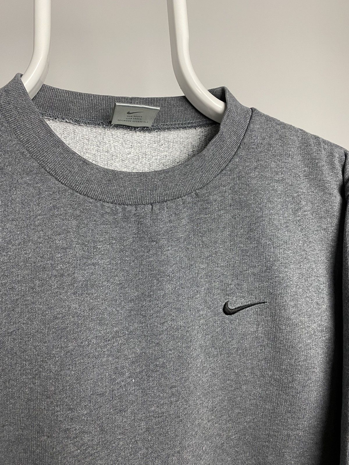 Nike × Vintage Nike vintage small swoosh sweatshirt dark grey Size US S / EU 44-46 / 1 - 2 Thumbnail