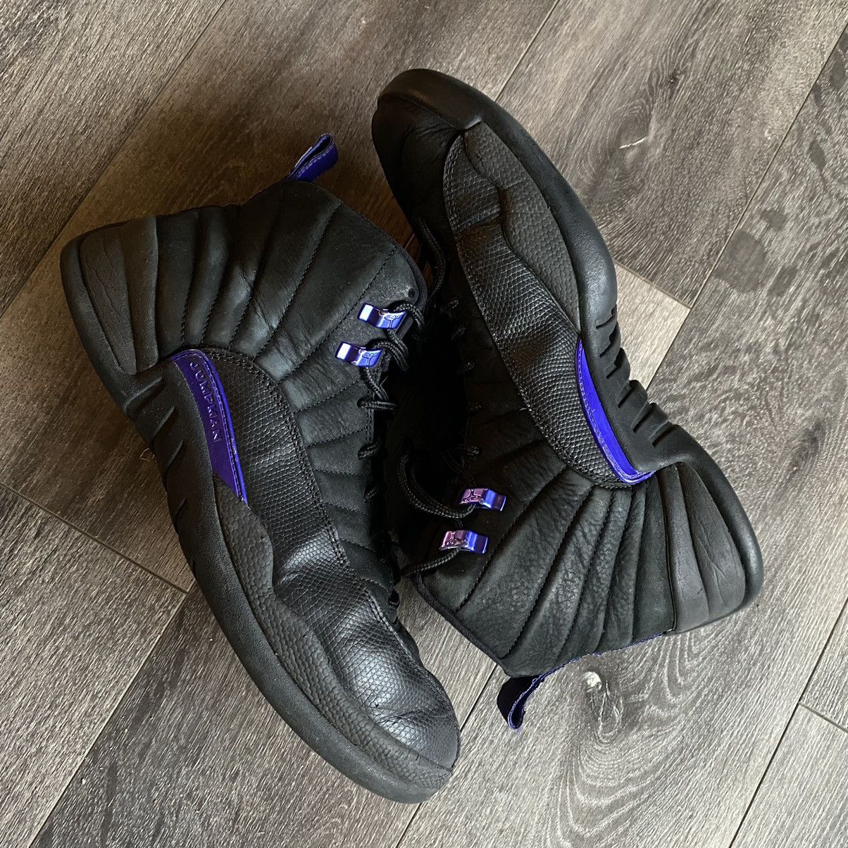 Jordan Brand Air Jordan 12 Retro Black Dark Concord 2020 Size US 11.5 / EU 44-45 - 2 Thumbnail