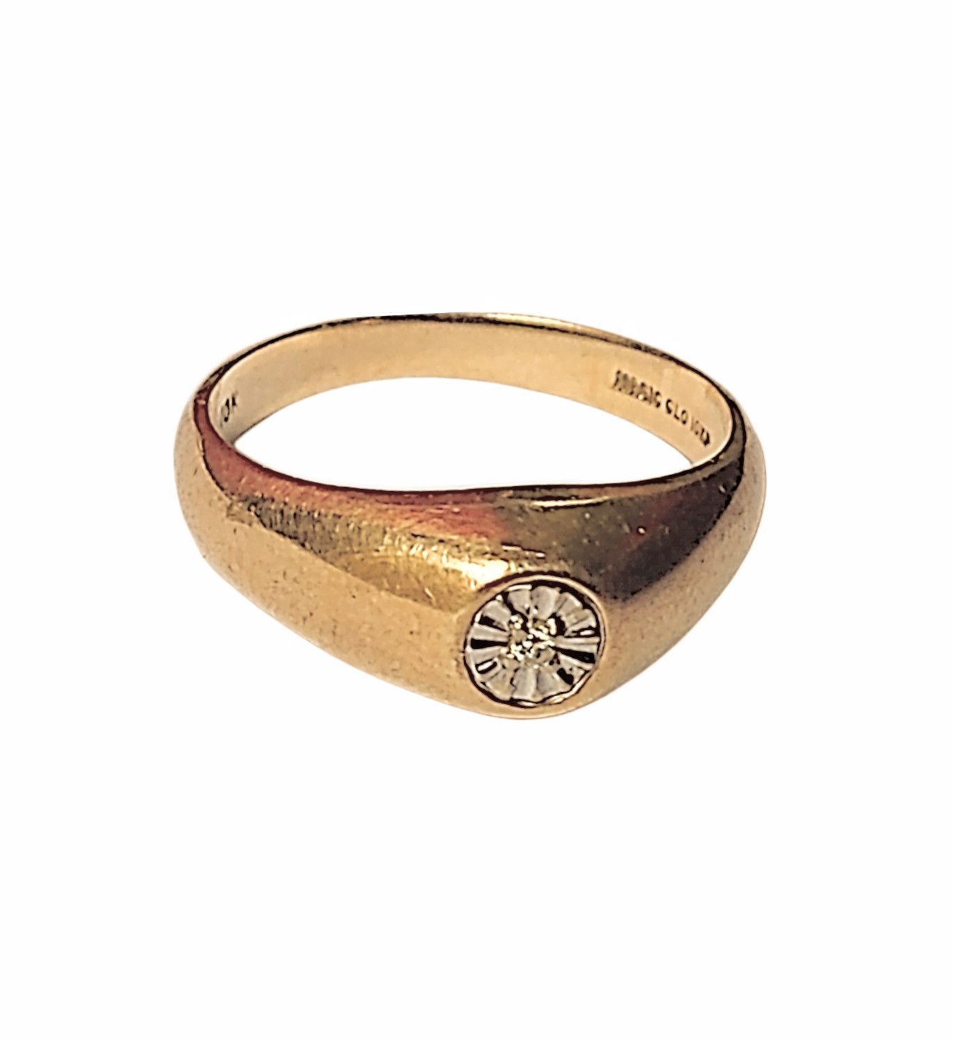 Jewelry × Vintage Vintage Gold Ring 10K Size 9 Diamond Modernist Size ONE SIZE - 1 Thumbnail