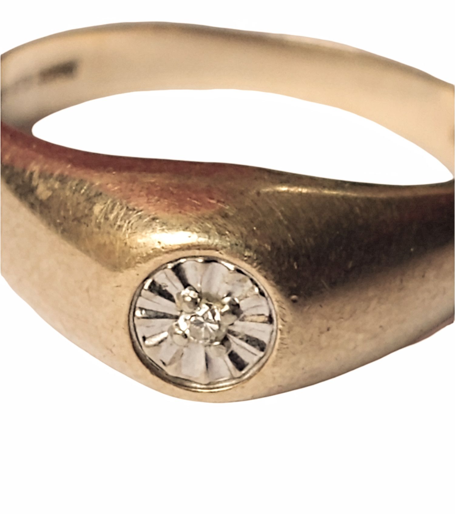 Jewelry × Vintage Vintage Gold Ring 10K Size 9 Diamond Modernist Size ONE SIZE - 2 Thumbnail