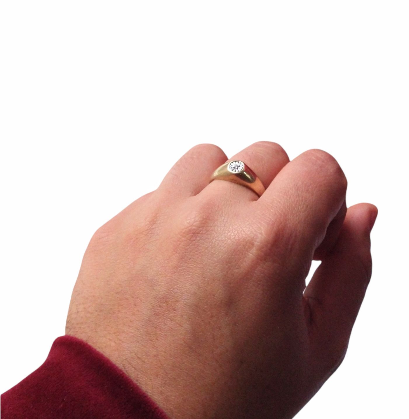 Jewelry × Vintage Vintage Gold Ring 10K Size 9 Diamond Modernist Size ONE SIZE - 10 Thumbnail