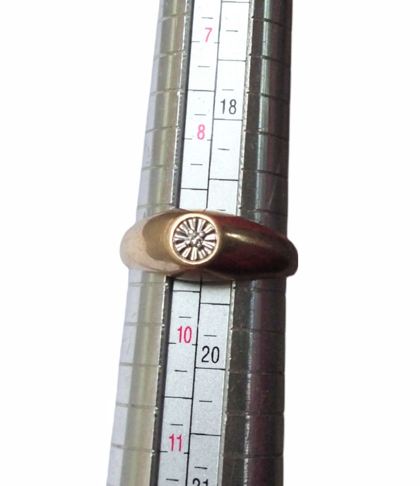Jewelry × Vintage Vintage Gold Ring 10K Size 9 Diamond Modernist Size ONE SIZE - 9 Thumbnail