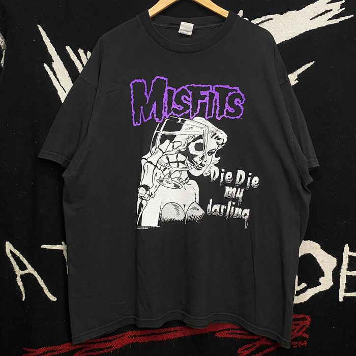T-shirt Officiel Misfits "Die Die My Darling" - Homme/Unisexe Noir 100% Coton - Neuf Avec étiquettes