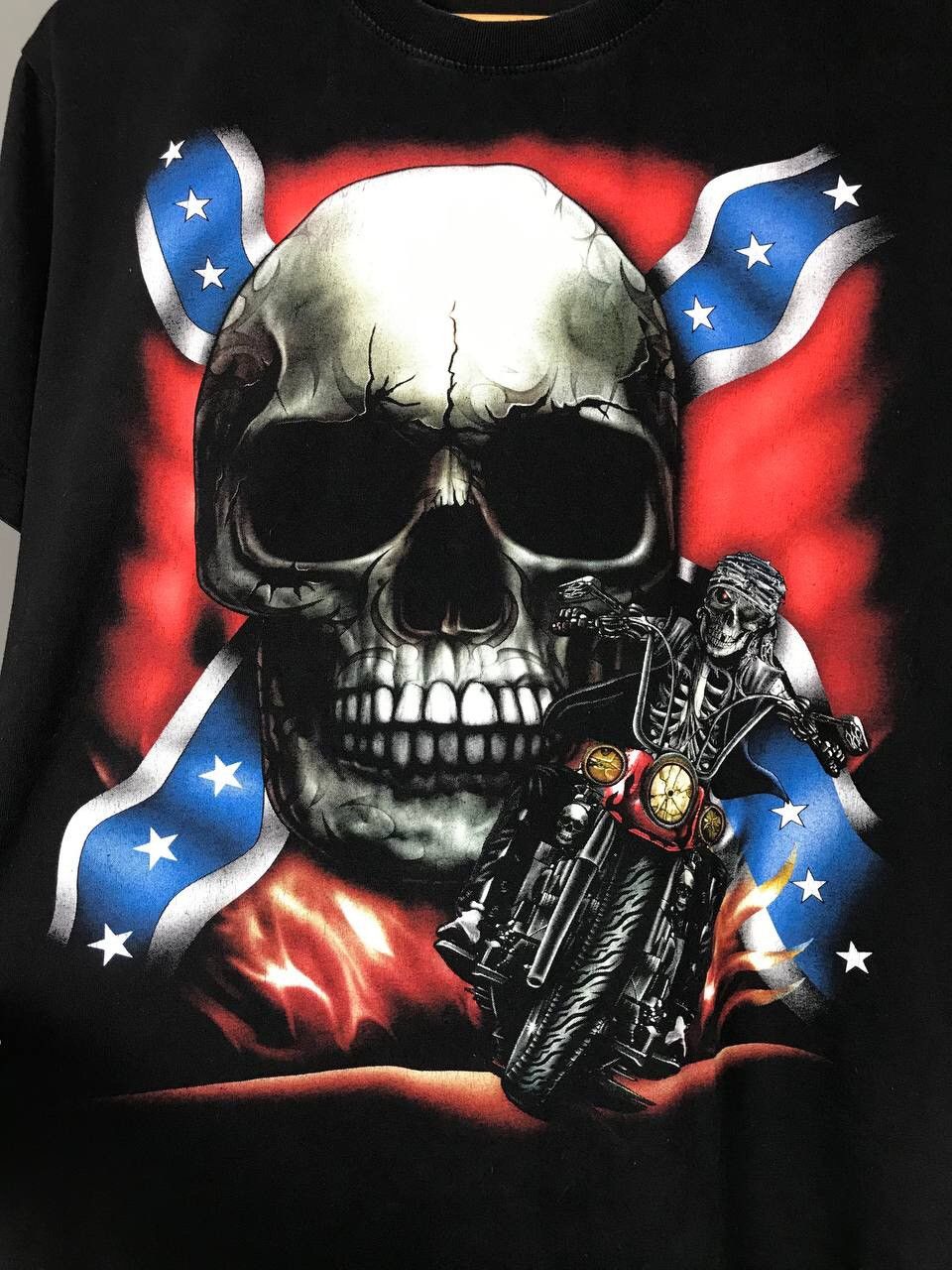 Vintage Skulls vintage rock overprinted tee Size US L / EU 52-54 / 3 - 3 Thumbnail