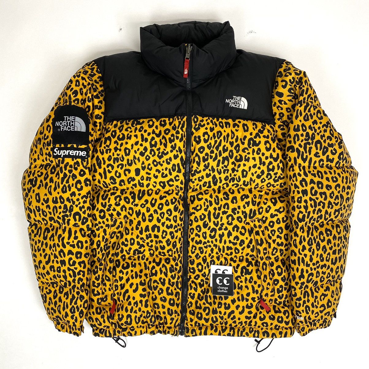 North face supreme hot sale cheetah print jacket