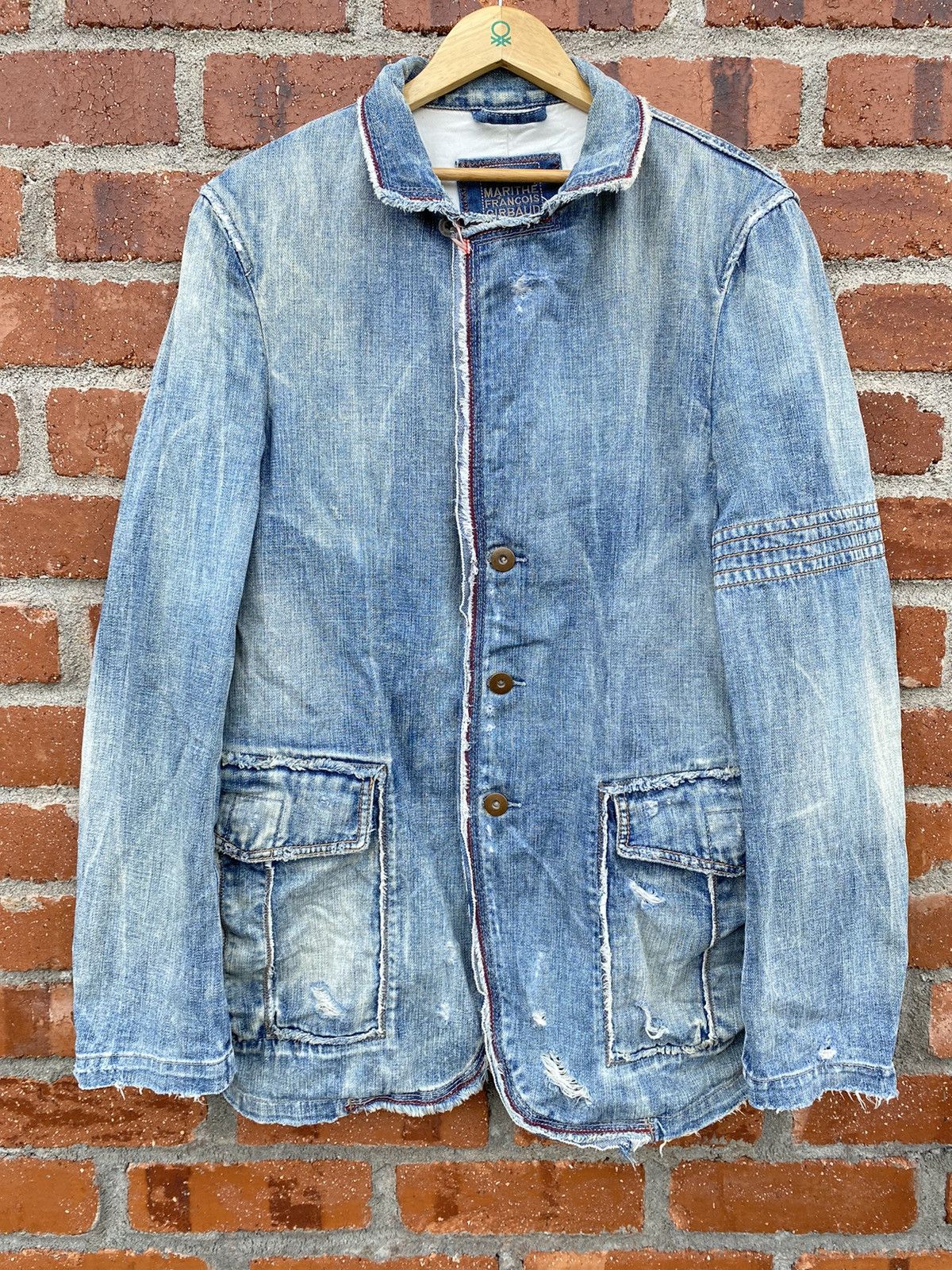Marithe + Francois Girbaud MFG Denim Jacket Distressed Size US L / EU 52-54 / 3 - 1 Thumbnail