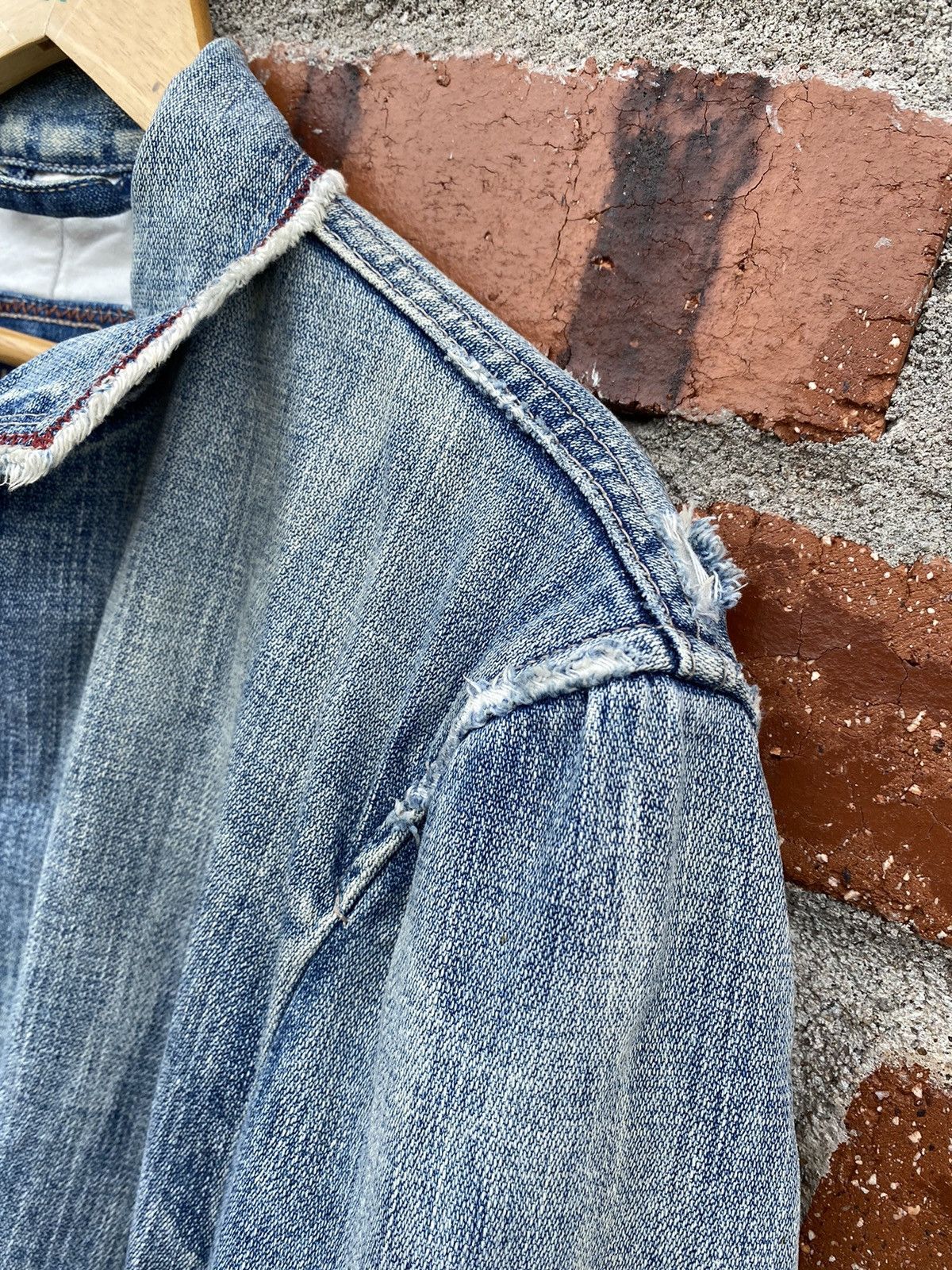 Marithe + Francois Girbaud MFG Denim Jacket Distressed Size US L / EU 52-54 / 3 - 5 Thumbnail