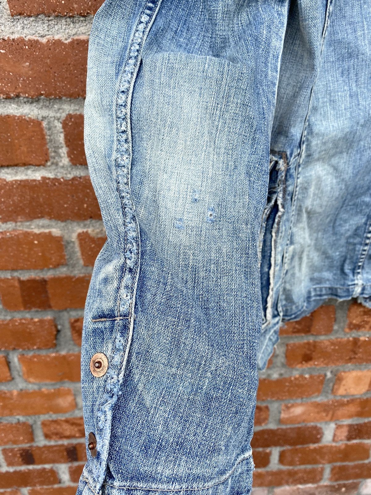 Marithe + Francois Girbaud MFG Denim Jacket Distressed Size US L / EU 52-54 / 3 - 11 Thumbnail