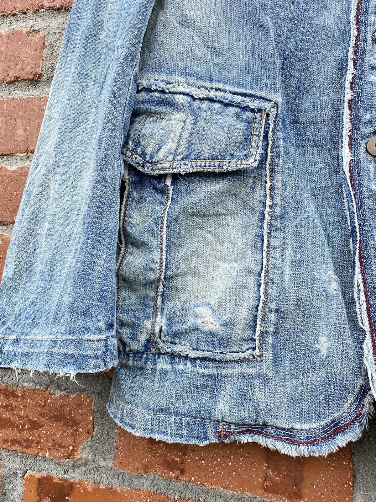 Marithe + Francois Girbaud MFG Denim Jacket Distressed Size US L / EU 52-54 / 3 - 6 Thumbnail