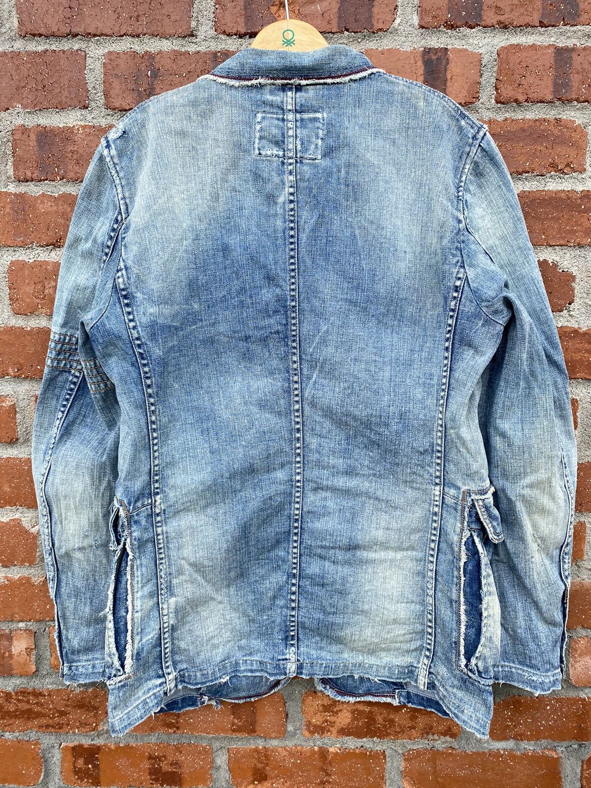 Marithe + Francois Girbaud MFG Denim Jacket Distressed Size US L / EU 52-54 / 3 - 2 Thumbnail