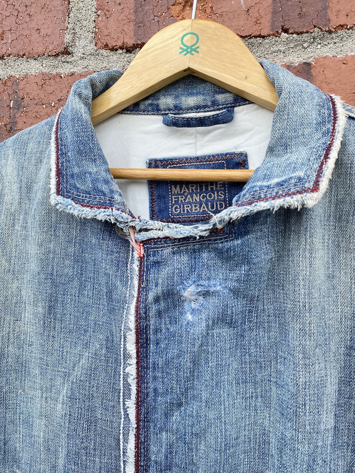 Marithe + Francois Girbaud MFG Denim Jacket Distressed Size US L / EU 52-54 / 3 - 3 Thumbnail