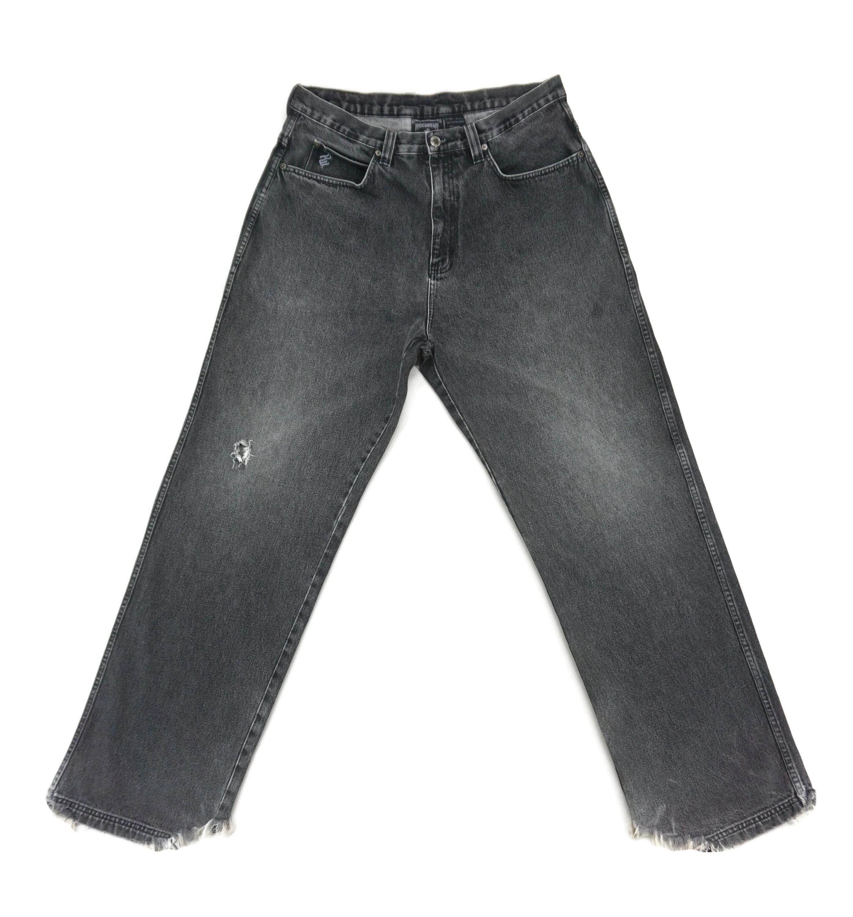 image of Rocawear Baggy Denim Jeans Rocawear Hip Hop Skate Jeans in Black, Men's (Size 34)