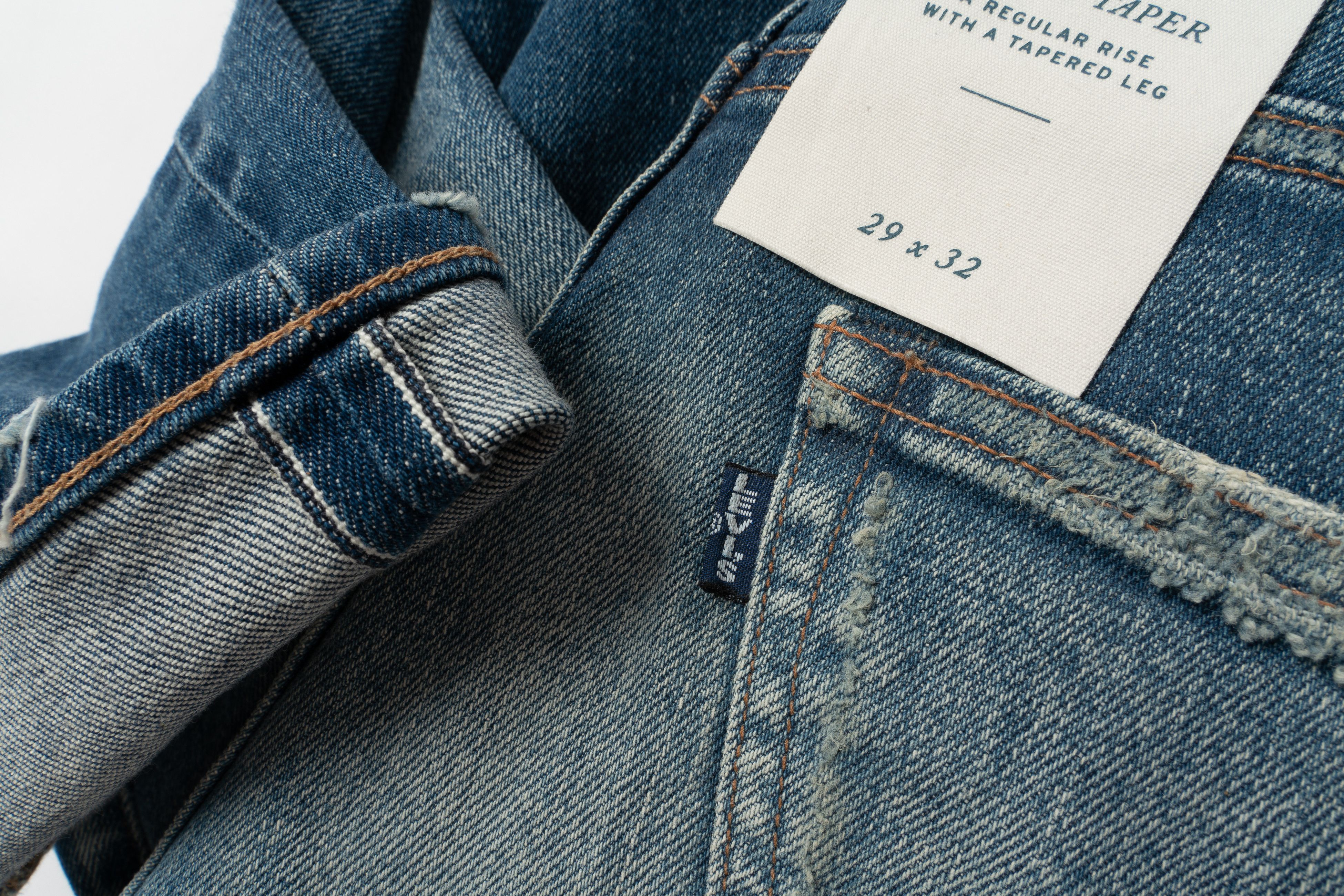 Japan Blue Levi's Made&Crafted Studio Taper W29L32 Japan Made Selvedge Size US 29 - 4 Thumbnail