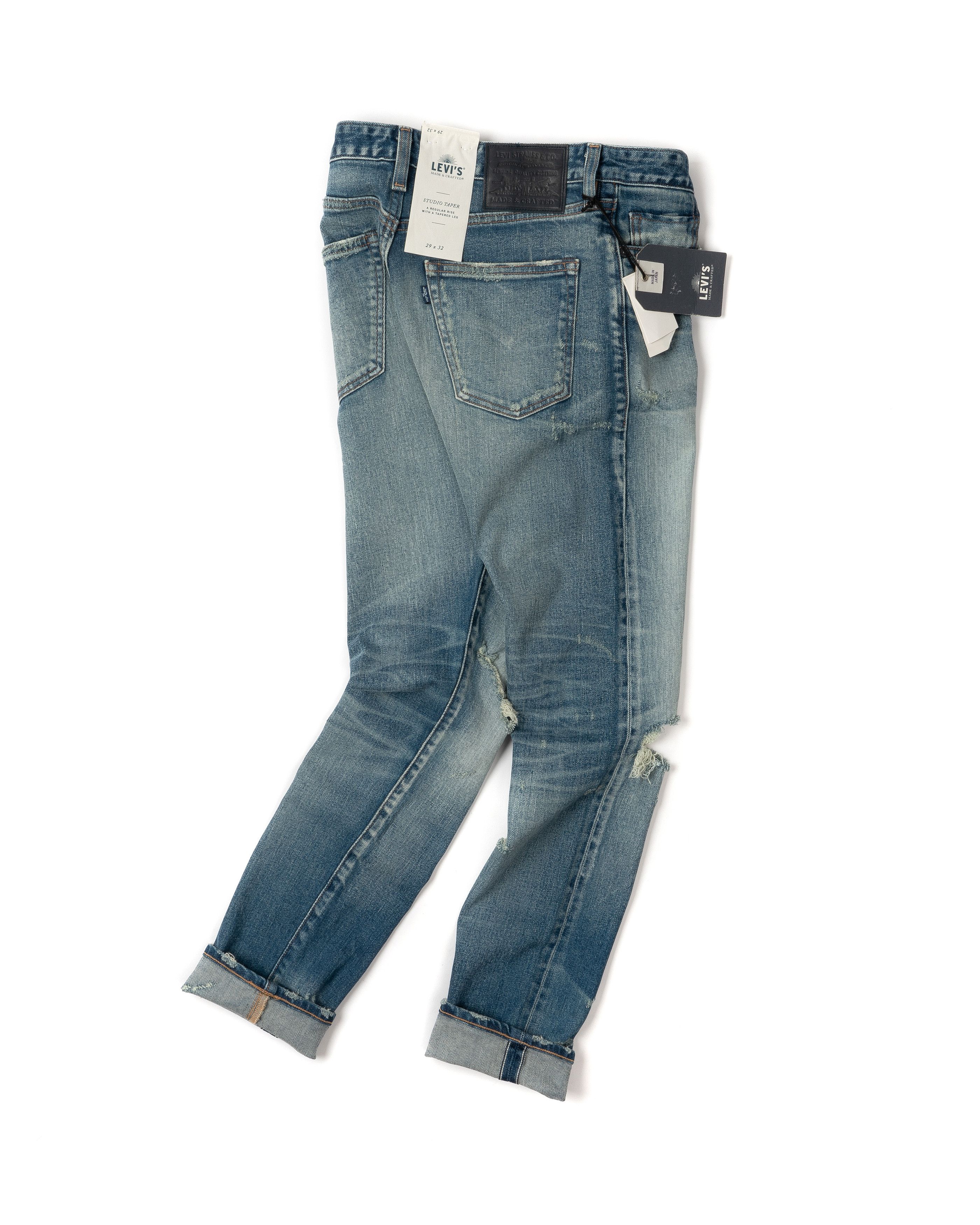 Japan Blue Levi's Made&Crafted Studio Taper W29L32 Japan Made Selvedge Size US 29 - 2 Thumbnail