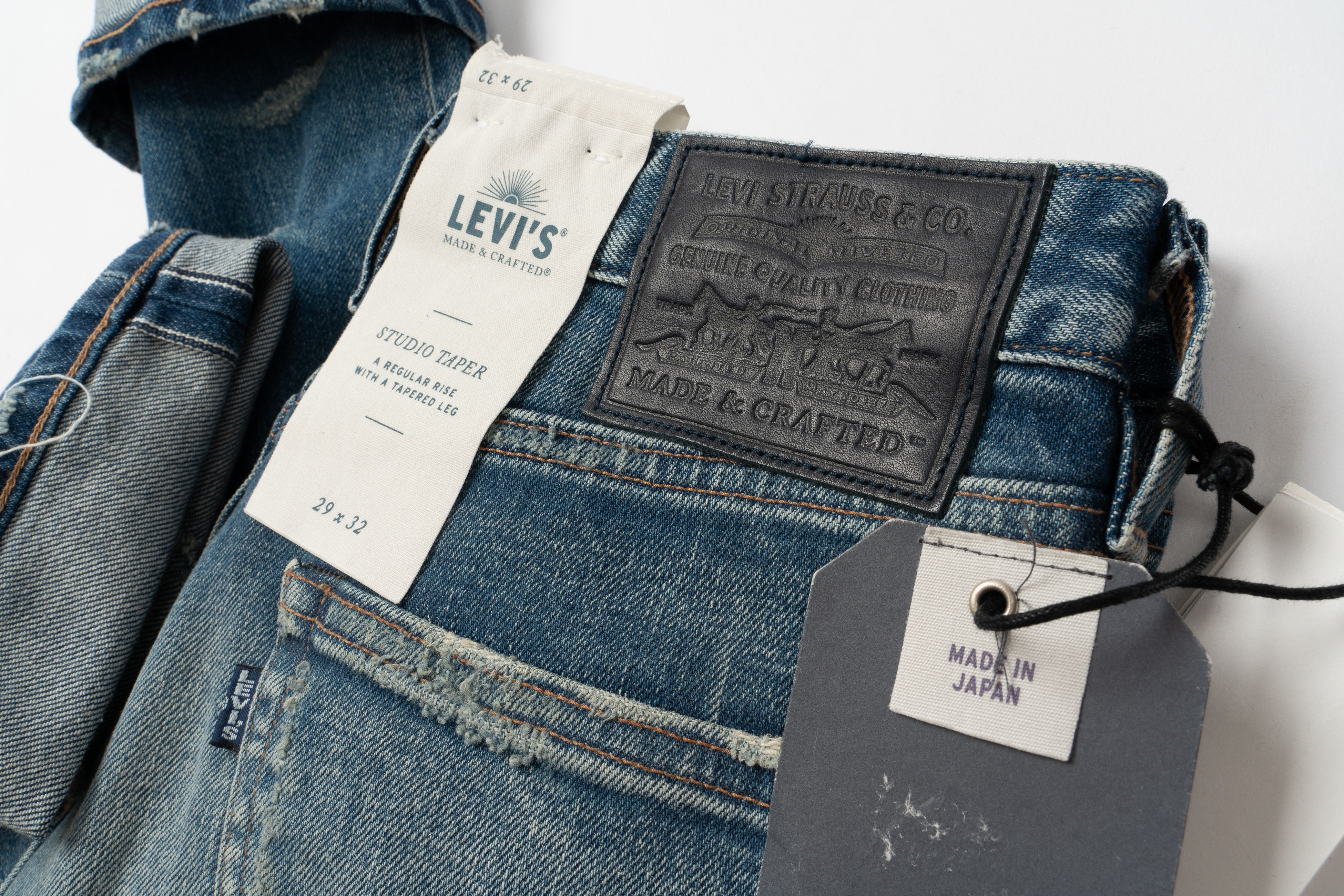 Japan Blue Levi's Made&Crafted Studio Taper W29L32 Japan Made Selvedge Size US 29 - 13 Thumbnail