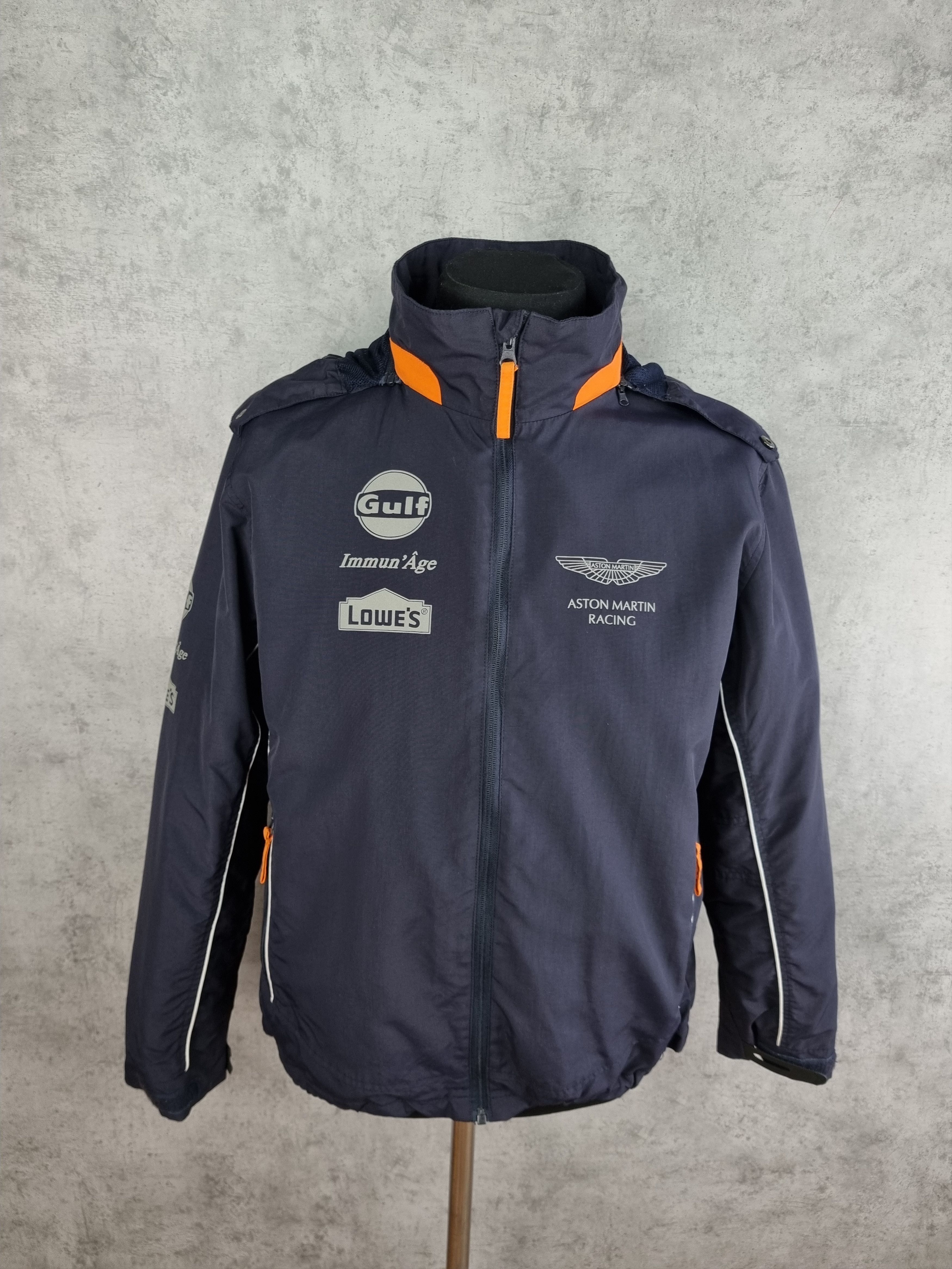 Formula 1 × NASCAR Aston Martin Nylon Hooded Racing Jacket Size US L / EU 52-54 / 3 - 3 Thumbnail