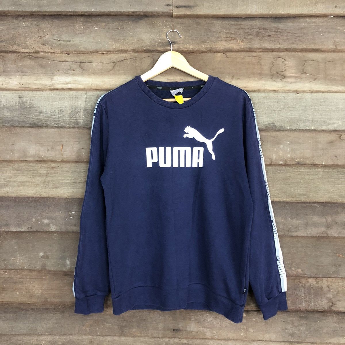 Puma × Vintage Puma Blue Big Logo Sweatshirt #3764 Size US M / EU 48-50 / 2 - 1 Thumbnail