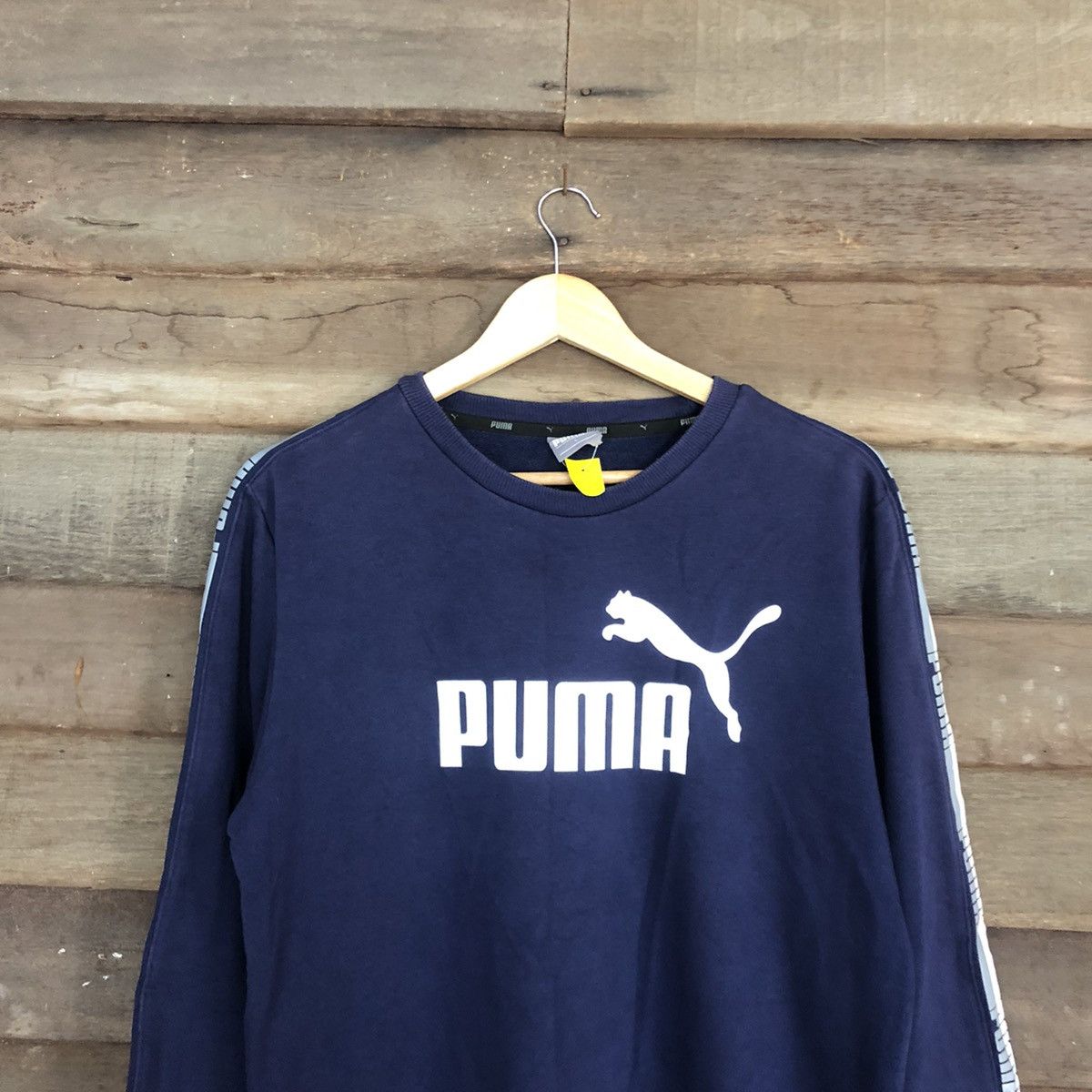 Puma × Vintage Puma Blue Big Logo Sweatshirt #3764 Size US M / EU 48-50 / 2 - 2 Thumbnail