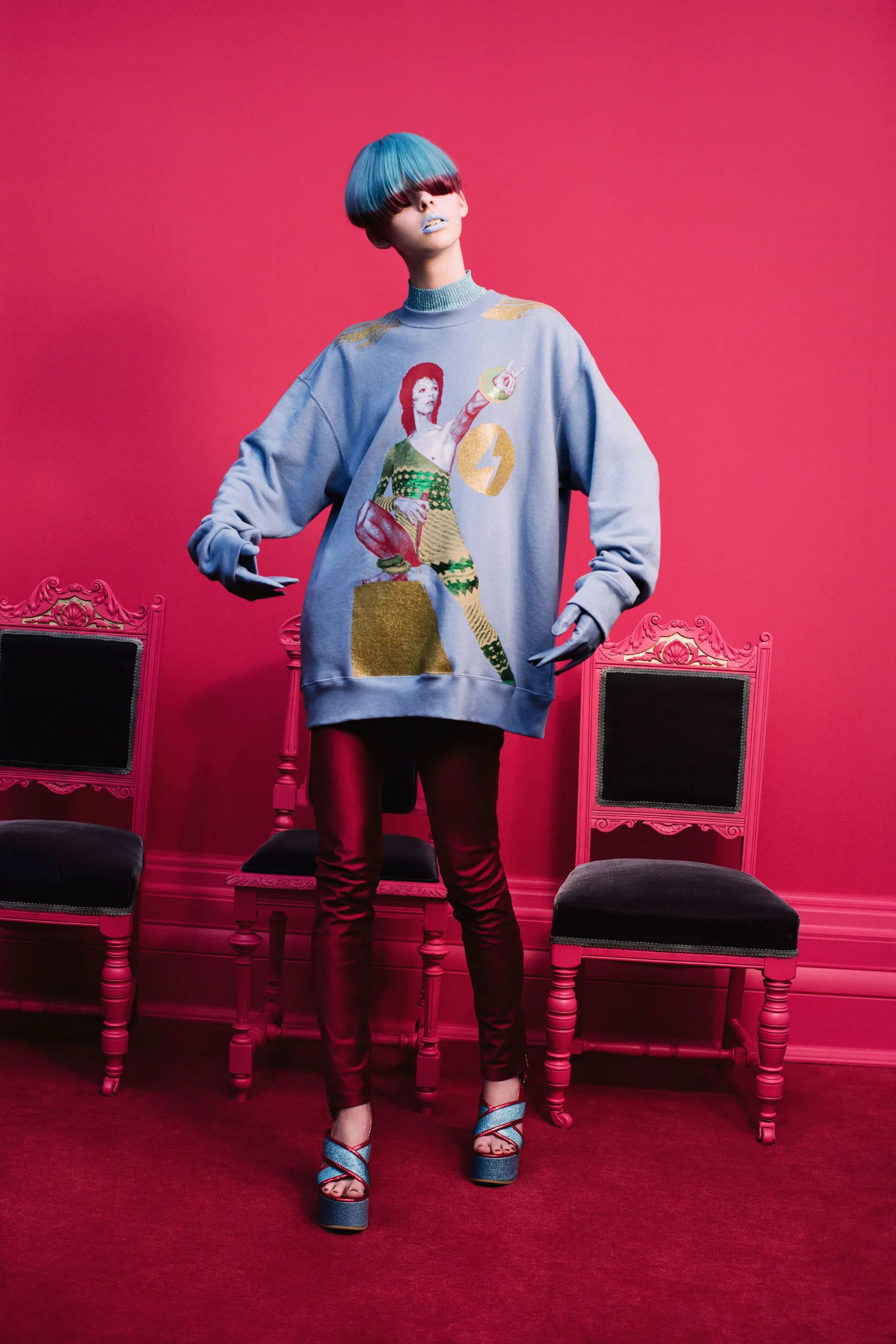 Undercover SS19 David Bowie Ziggy Stardust Sweatshirt Size US S / EU 44-46 / 1 - 3 Thumbnail
