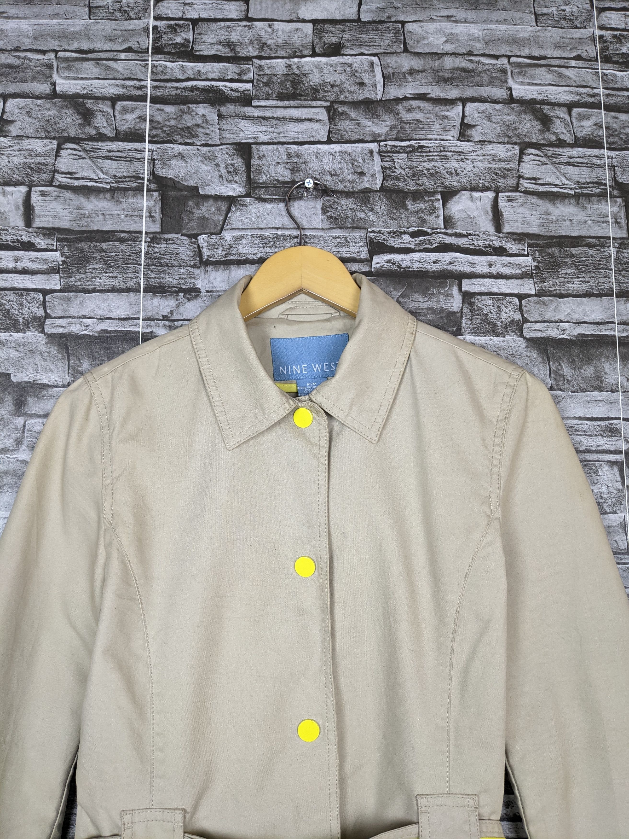 Nine West Defunct 9 West Longcoat Belt Trench Coat Outerwear Beige Size M / US 6-8 / IT 42-44 - 3 Thumbnail