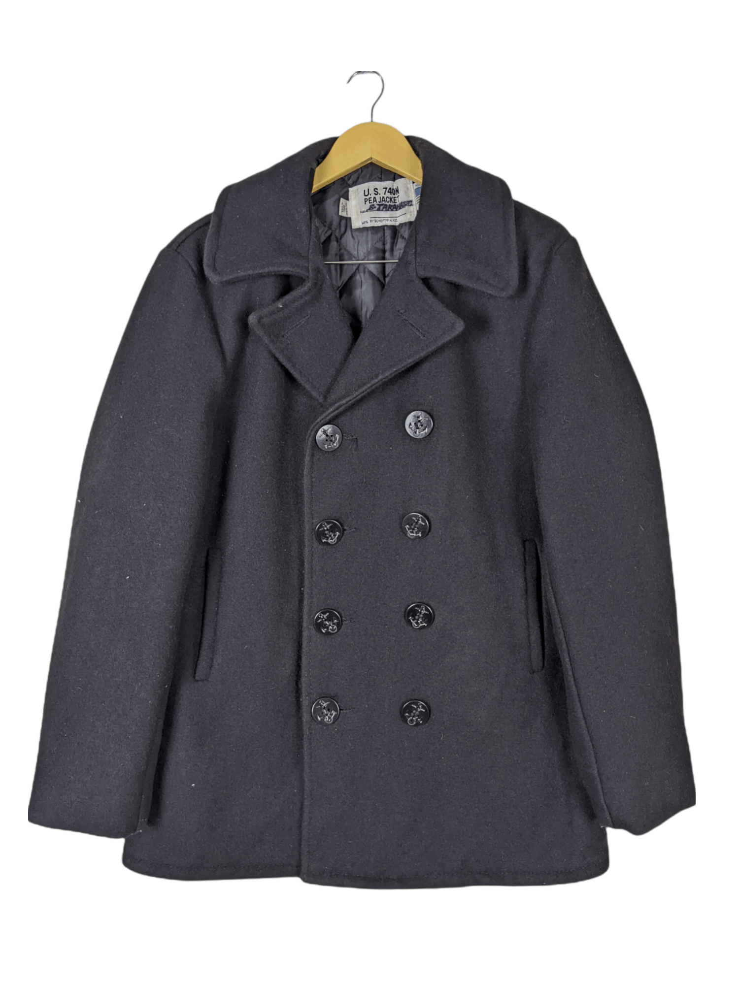 Schott Nyc Thick Peacoat Men's, M Schott 740 Jacket-drk Oxford
