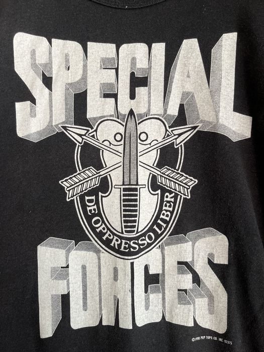 Vintage Vintage 80s 3D Emblem Just Brass Special Forces T-Shirt