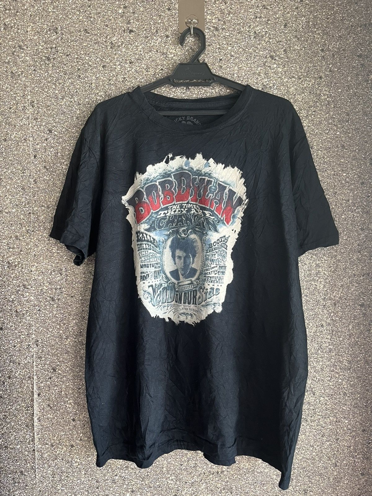 image of Vintage Bob Dylan Ft35 in Black, Men's (Size XL)