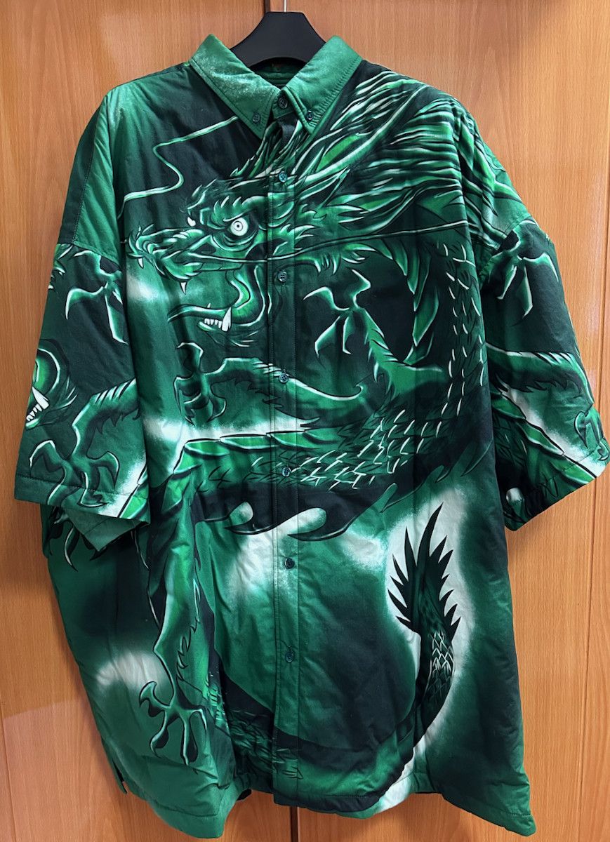 Balenciaga Balenciaga 18SS Padded Dragon Shirt Grailed