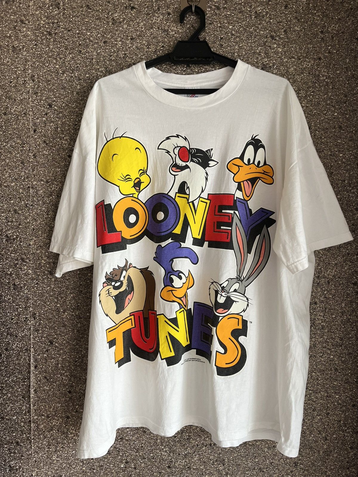 Image of Cartoon Network x Vintage Looney Toones Ft36 in White, Men's (Size 2XL)